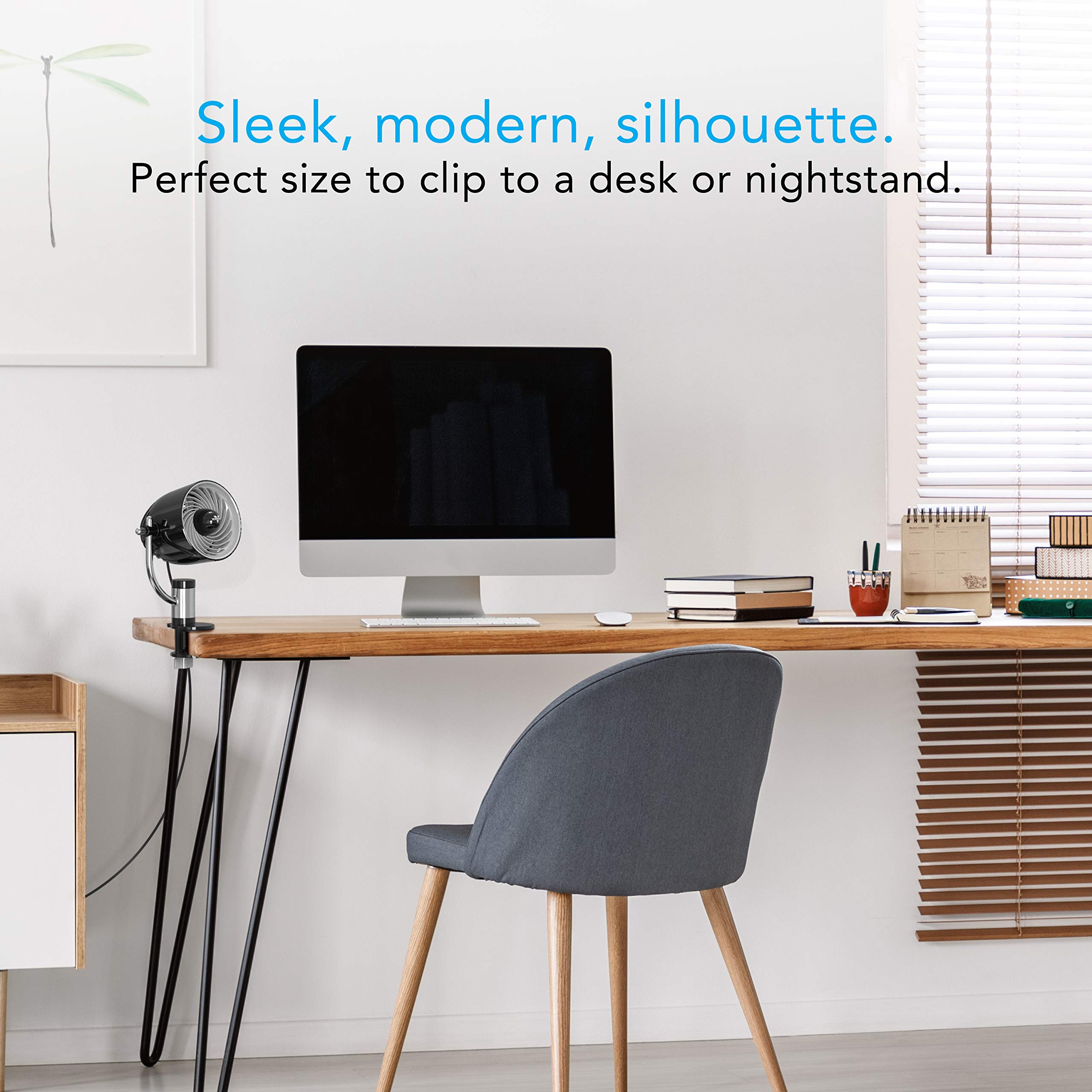 Vornado Pivotc Personal Air Circulator Fan With Multi Surface Clip, Black (Cr1 0387 06)