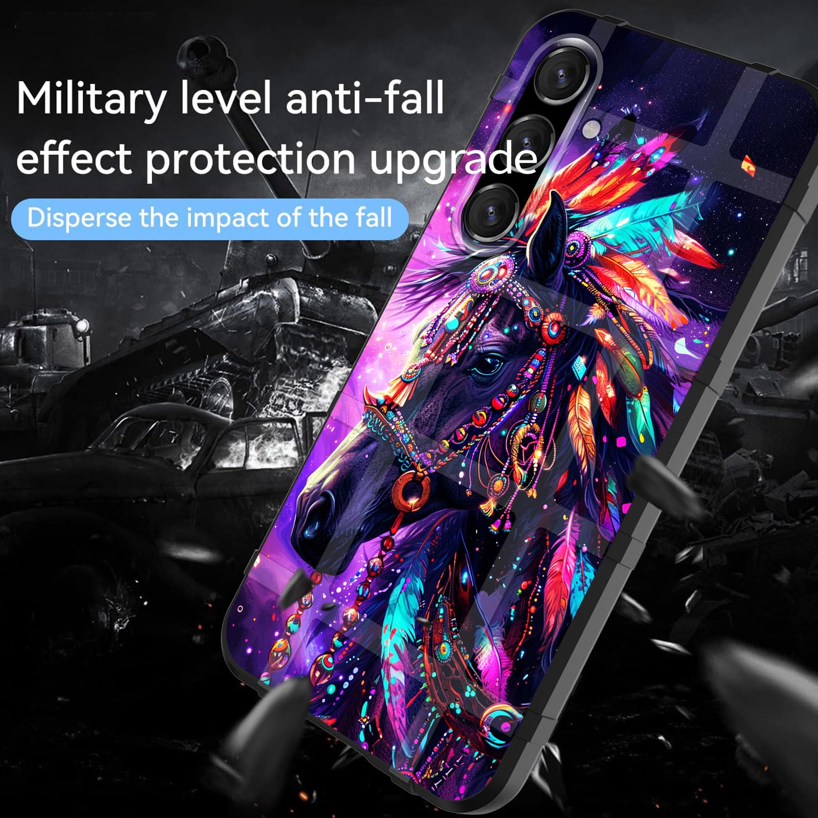 Gfewytjyj For Galaxy S25 Case,Fashion Shock-Absorption Flexible Tpu Bumper Soft Rubber Protective Phone Case Cover For Samsung G