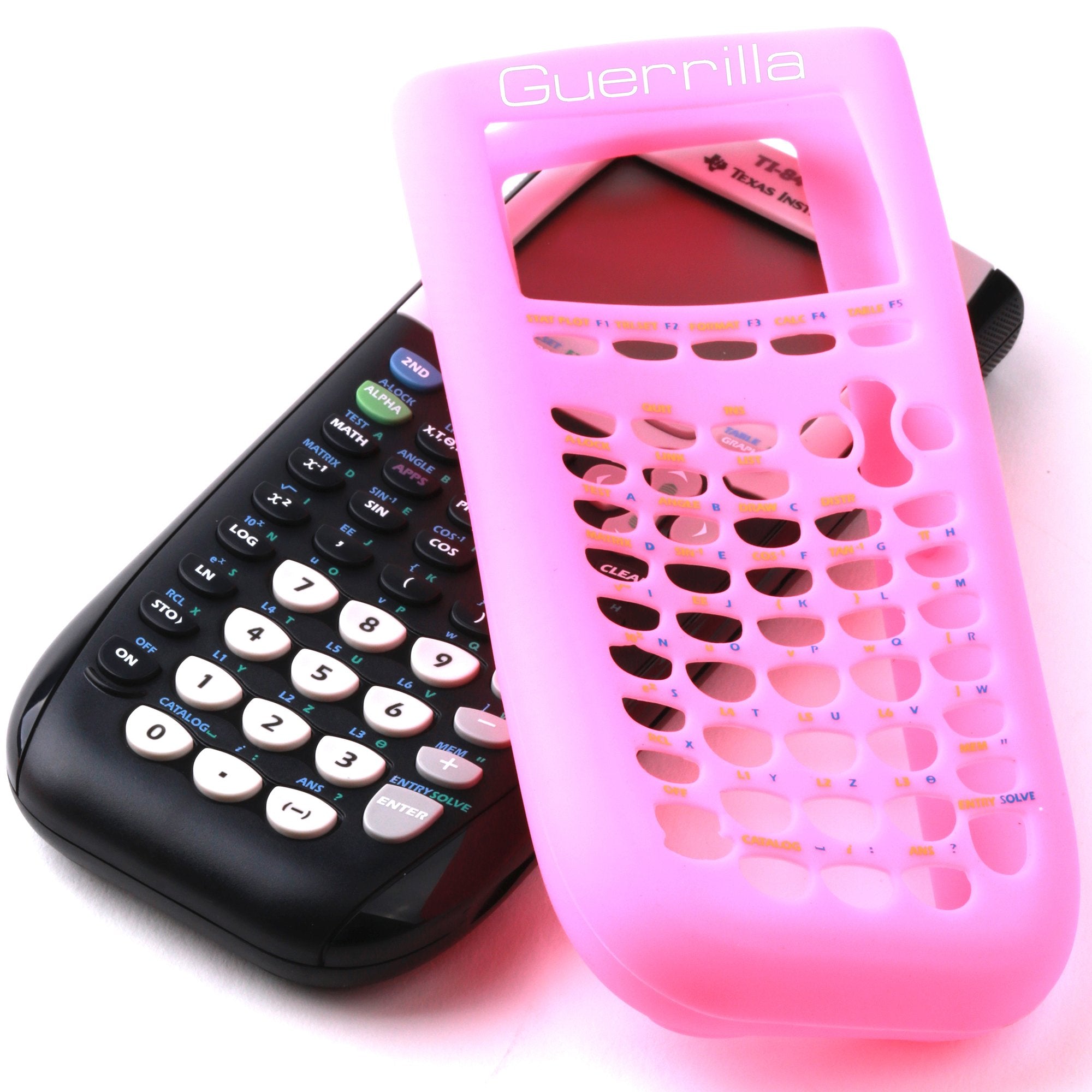 Guerrilla Ti84Pinksc Silicone Case For Texas Instruments Ti 84 Plus Graphing Calculator, Pink