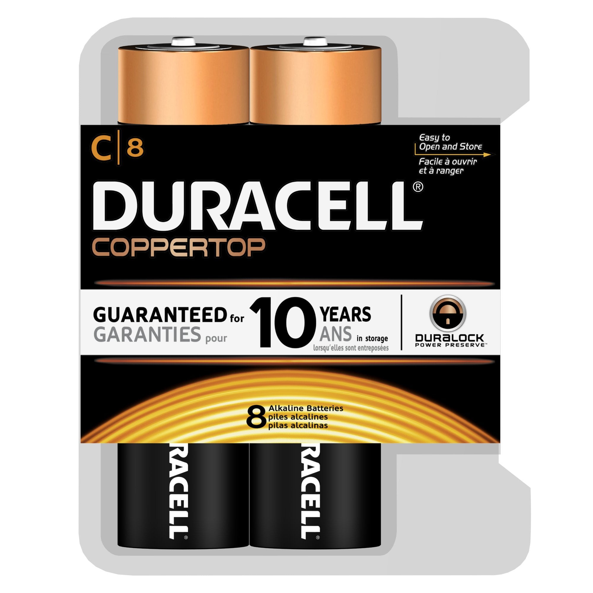 Duracell Coppertop C Batteries 8 Count