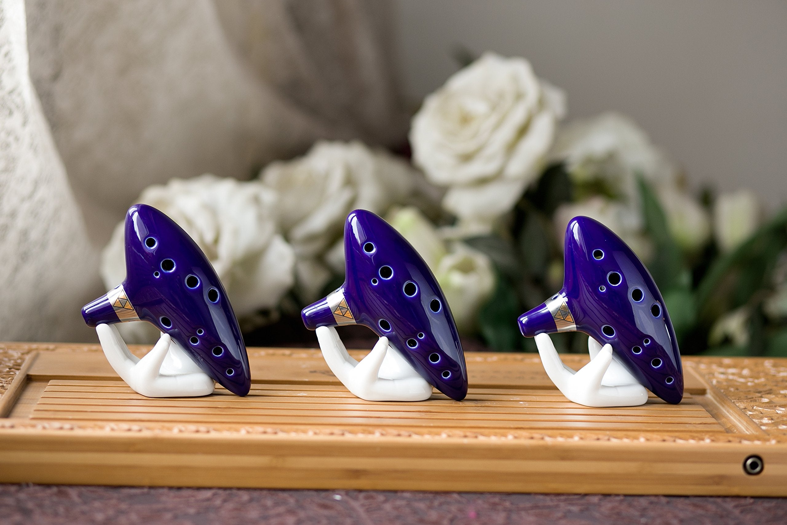 Wonenice 12 Hole Alto C Zelda Ocarina, Zelda Ocarina Of Time With Display Stand Protective Bag And Song Book