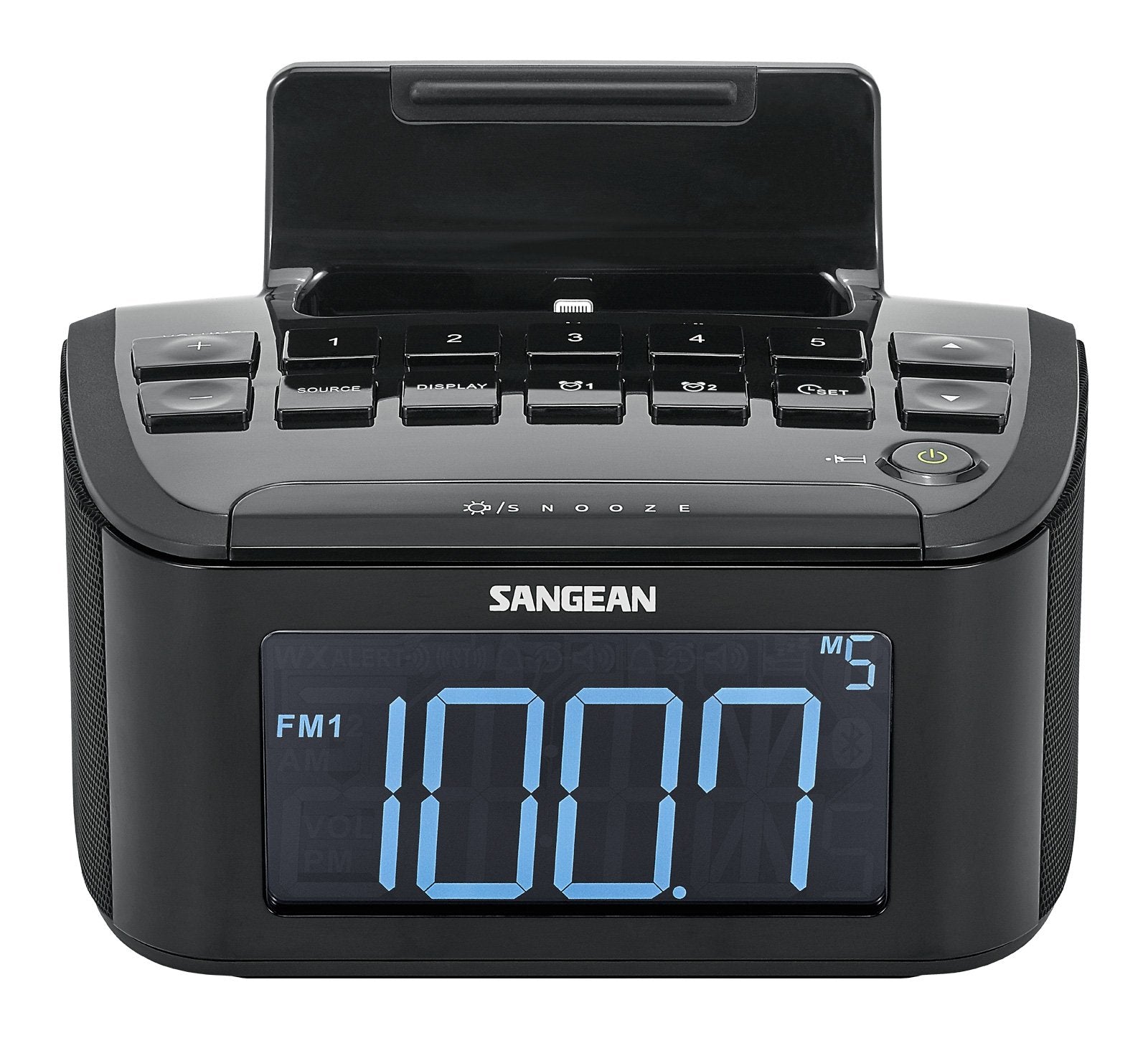 Sangean America, Inc. Rcr-28 Am/Fm-Stereo/Aux-In Digital Tuning Clock Radio With Lightning Connector Dock For Iphone 5/5S/5C/6/6