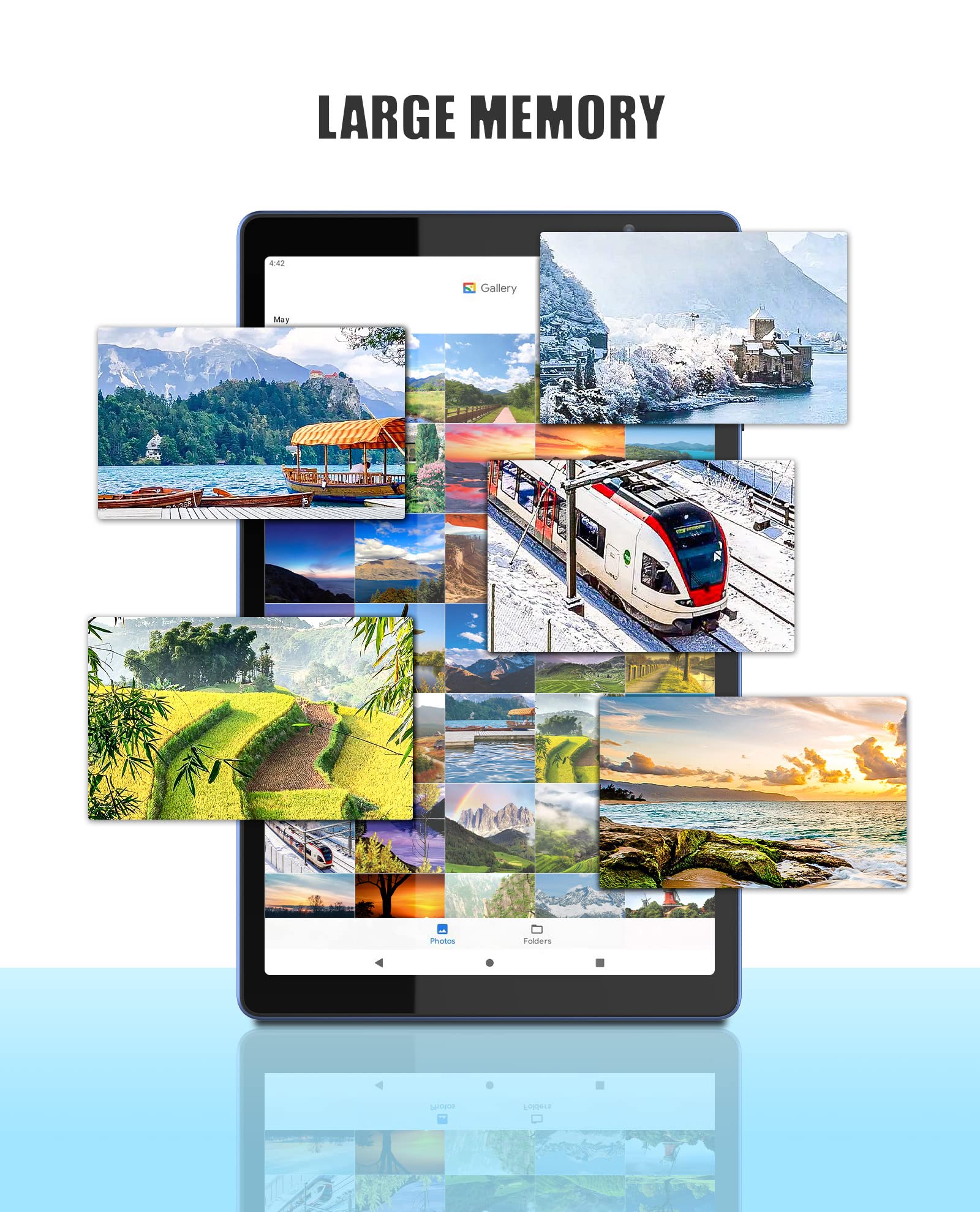 Baken Tablet 10 Inch Android Tablets, Android 12 Tablet Quad Core Processor (2+2) 4Gb Ram 32Gb Rom, 1Tb Expandable Tablet Comput