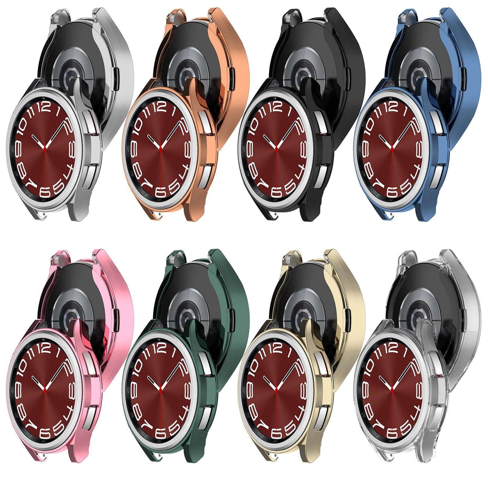 Screen Protector Case Compatible For Samsung Galaxy Watch 6 Classic 43Mm 47Mm Soft Tpu Bumper Cover Case Replacement For Galaxy