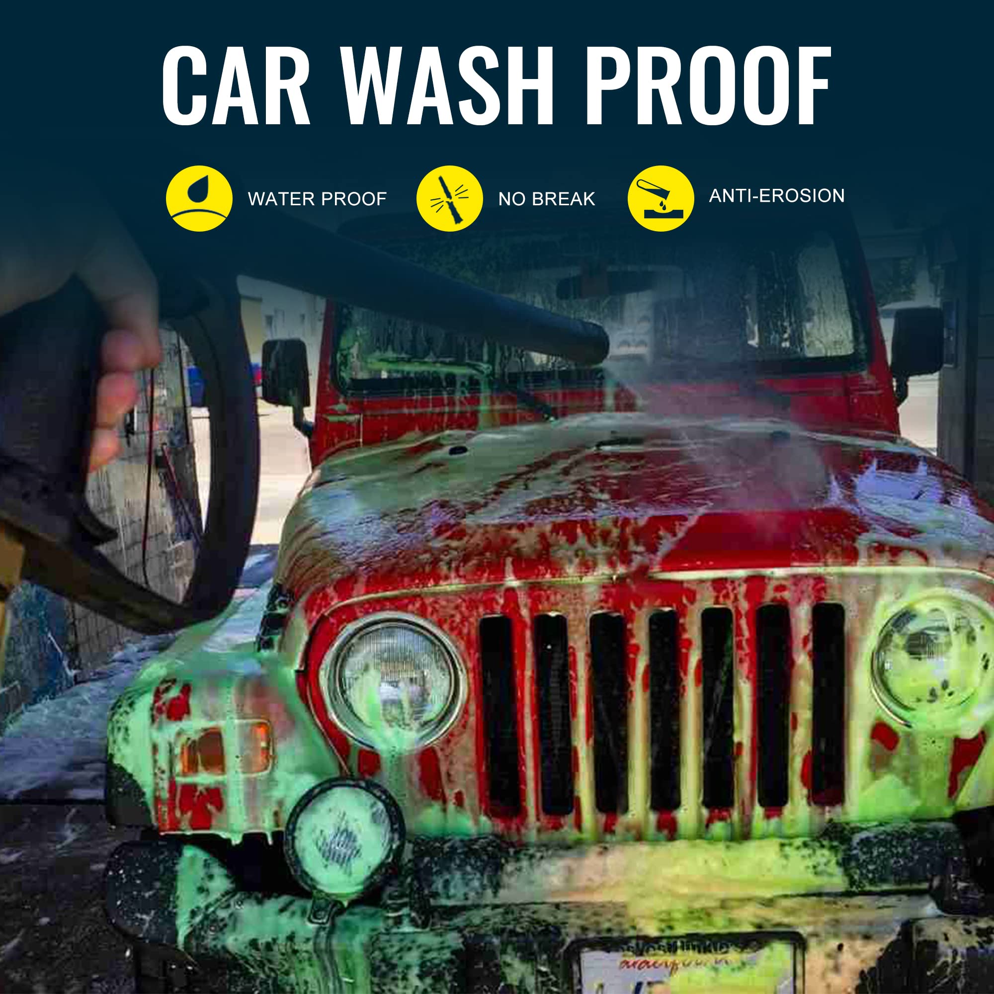 Basiker Antenna Compatible With Jeep Wrangler Jk Jl Jt Gladiator Rubicon Sahara 2007 2023 2024 2025, 13 Inch Car Replacement Antenna, Gladiator Jeep Accessories Designed For Optimized Radio Reception