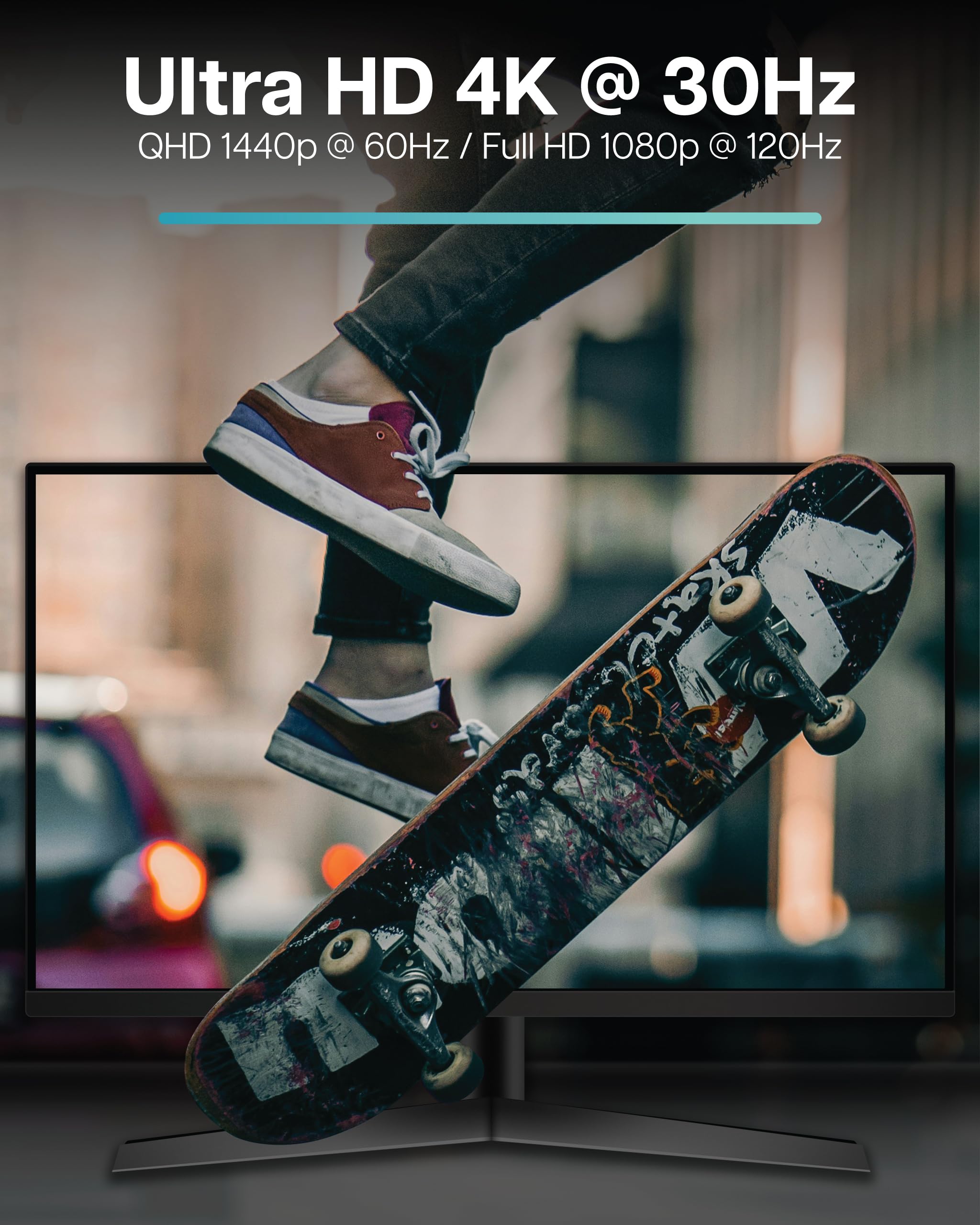 Visiontek Hdmi To Displayport Active Cable, 5 Feet, Male To Male, For Lenovo, Dell, Hp, Desktop Graphics And More (900822)