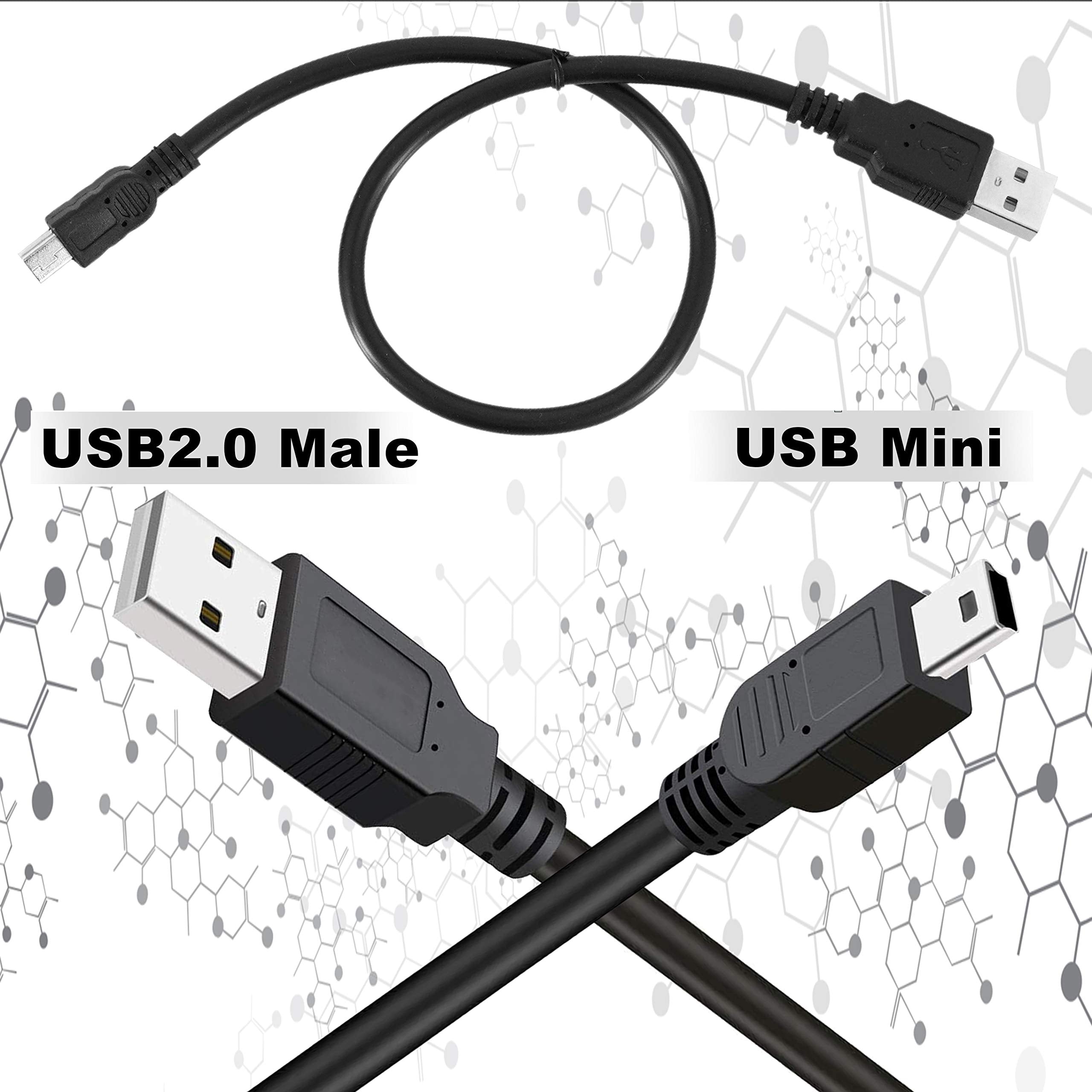 Saitech It 5 Pack Usb 2.0 A To Mini 5 Pin B Cable For External Hdds/Camera/Card Readers/Mp3 Player Black  35Cm(1 Feet)