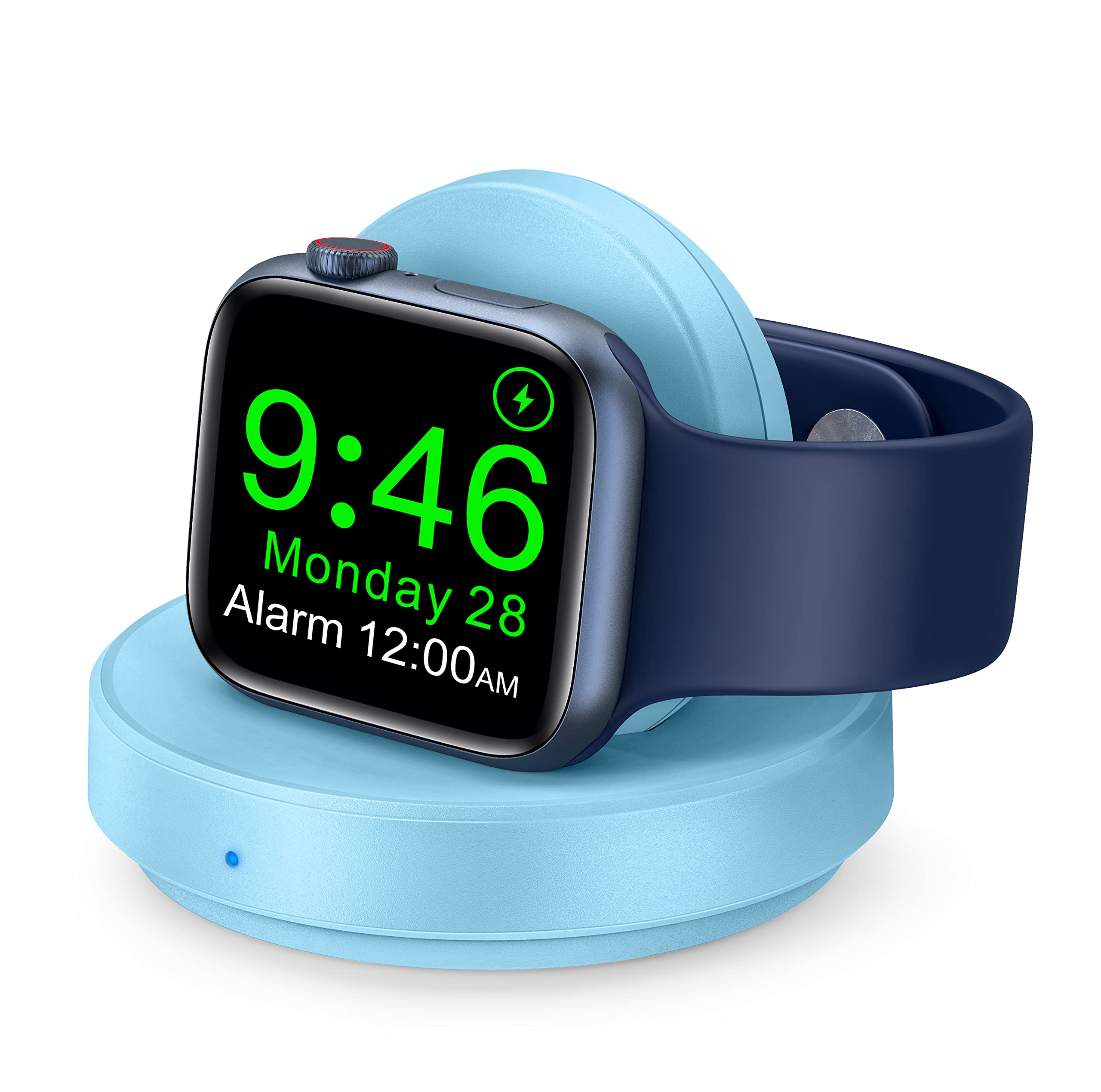 Zapogo Portable Magnetic Charging Dock For Apple Watch, Wireless Fast Watch Charger Stand With Charging Cable,Support Nightstand