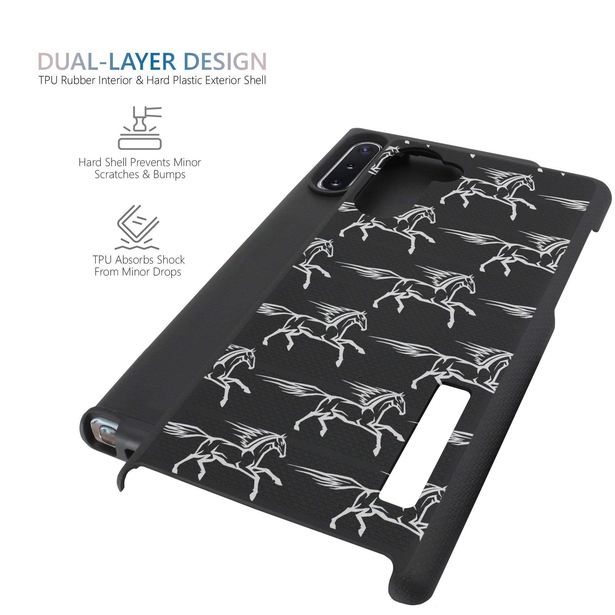 Casesondeck Case Compatible With Samsung Galaxy Note 10 (6.3) [Grip Tactical] Hybrid Design Case With Rubberized Exterior And Du