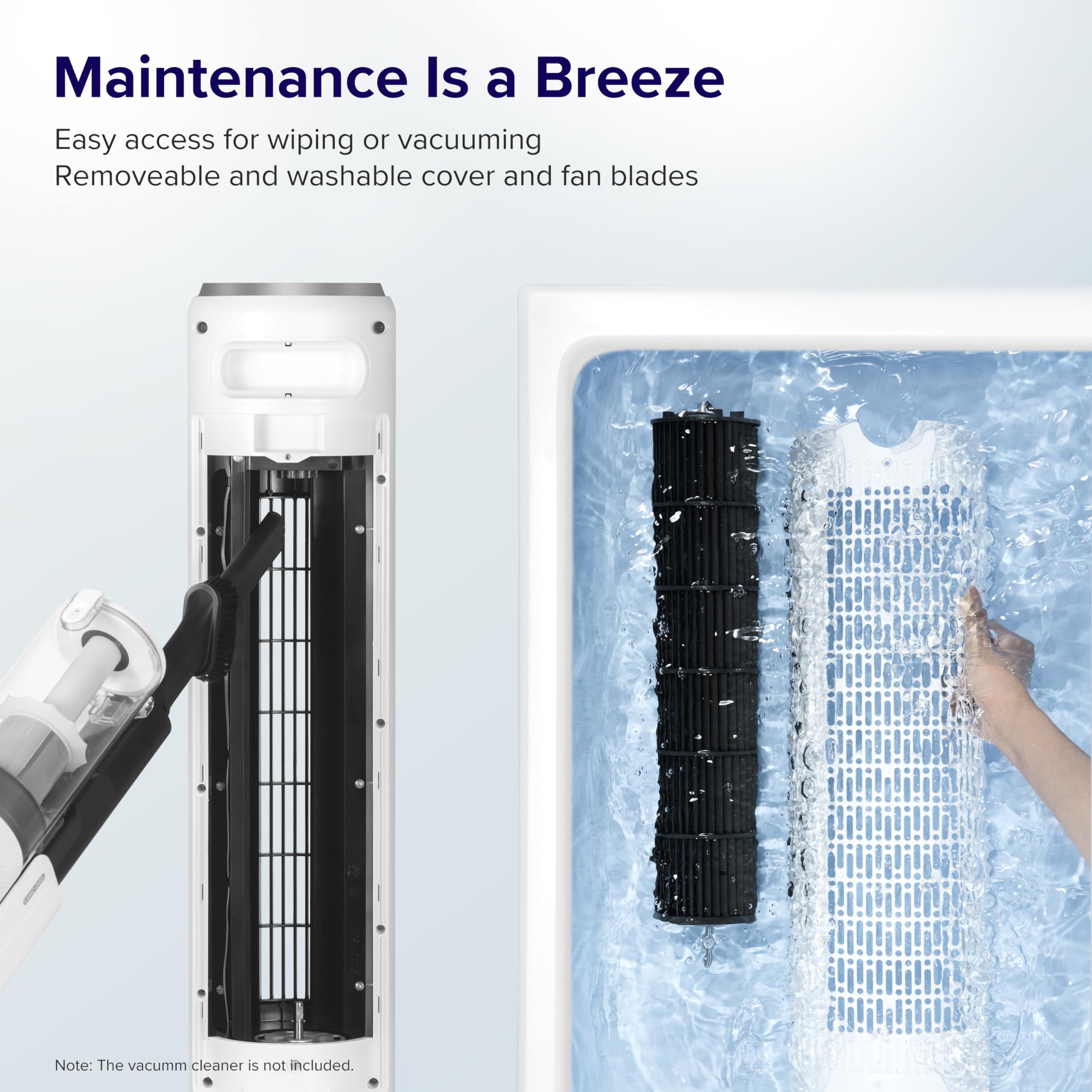 Levoit Tower Fan For Bedroom, 25Ft/S Standing Fans That Blow Cold Air For Home, Floor Fan 90 Oscillating For Indoors, 28Db Quiet