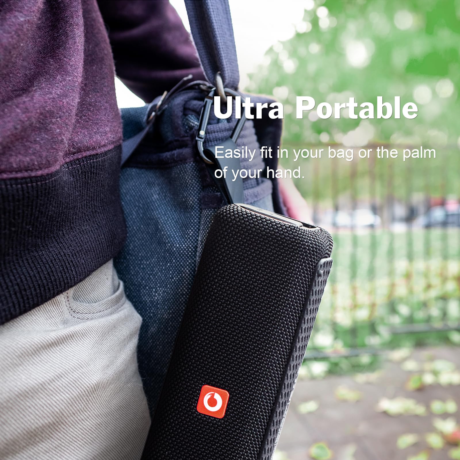 Doss E Go Ii Bluetooth Speaker With 12W Superior Sound, Loud Bass, Ipx6 Waterproof, Built In Mic, 12H Playtime, For Pool, Beach, Outdoor, And Travel