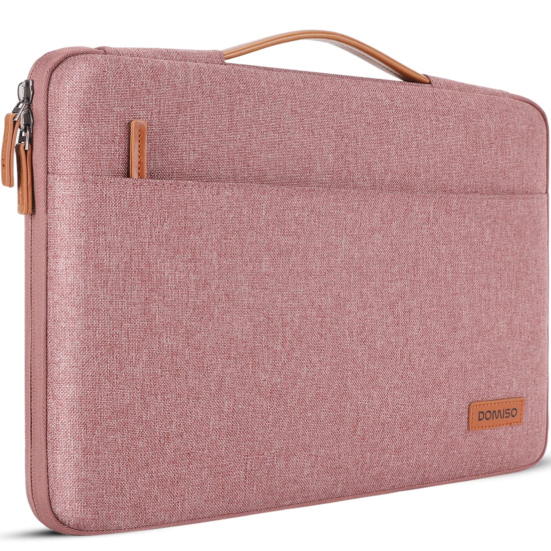 DOMISO 17 inch Laptop Sleeve Case Briefcase Water-Resistant Bag Portable Carrying Protector with Handle for 17.3' Notebook/Dell Inspiron/MSI/HP Pavilion/ASUS/Acer/HP/Alienware 17, Pink