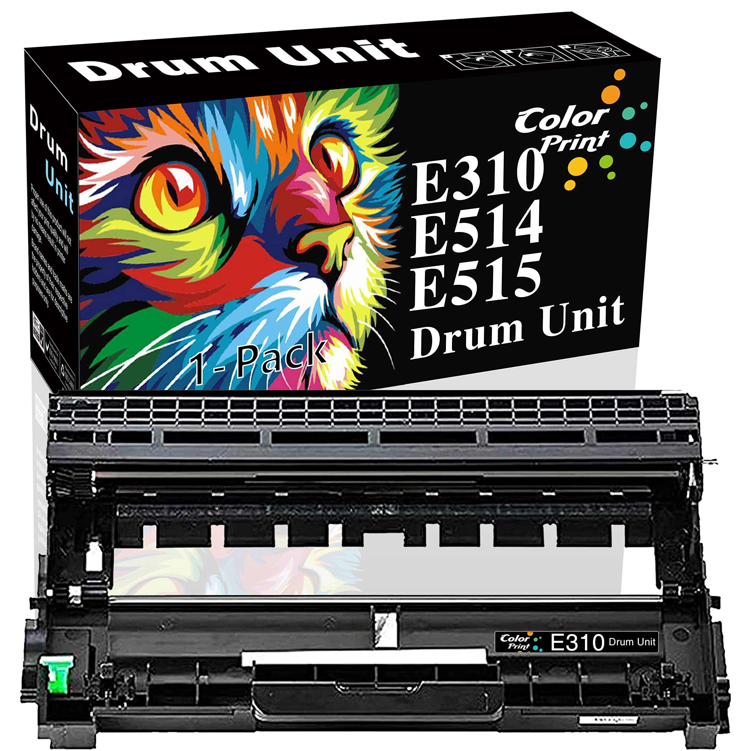 Colorprint Compatible E310 Drum Unit Replacement For Dell E310Dw E514 E515 E515Dw E515D E515Dn E514Dw C2Kth Pvthg 593 Bbkd P7Rmx Laser Printer (12,000 Pages, Black,1 Pack)