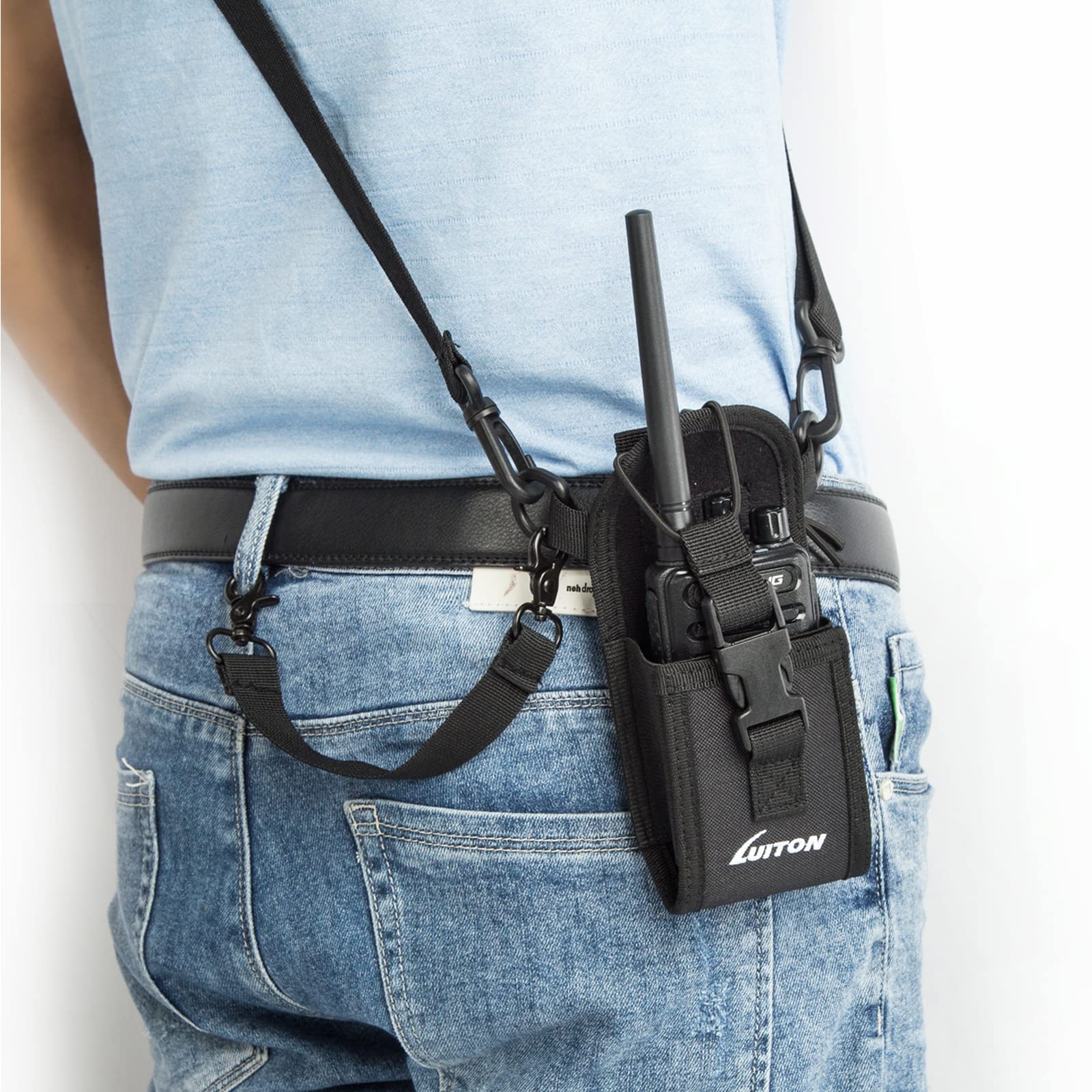 Radio Holster Radio Strap Firefighter Ems Emt Bundle Set Includes Anti Sway Strap For Radio Strap,Radio Holder,Shoulder Strap Fits For Two Way Ham Walkie Talkie Radio Scanner