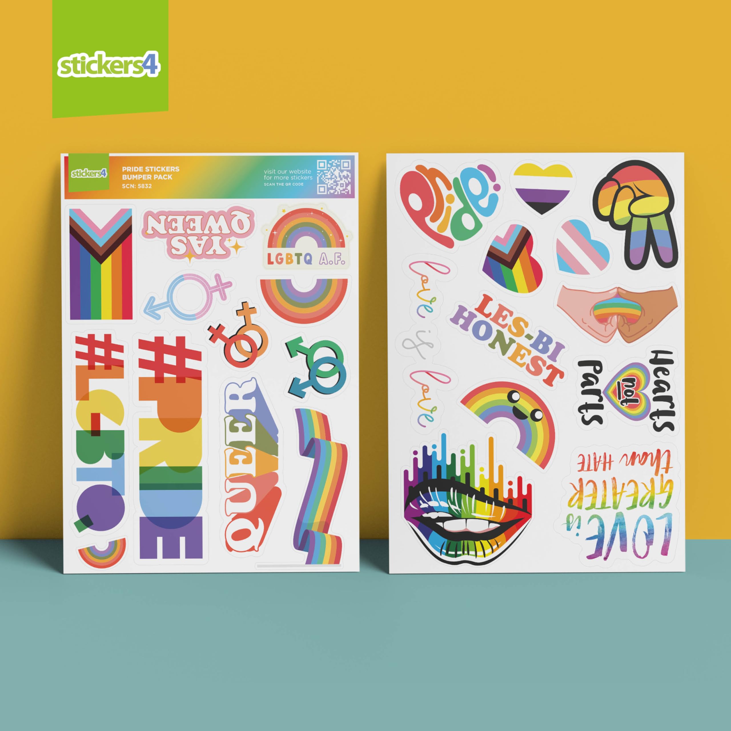 24 X Gay Pride Stickers Bulk   Pride Flag Stickers   Pride Stickers For Water Bottles   Gay Pride Laptop Stickers   Pride Merch