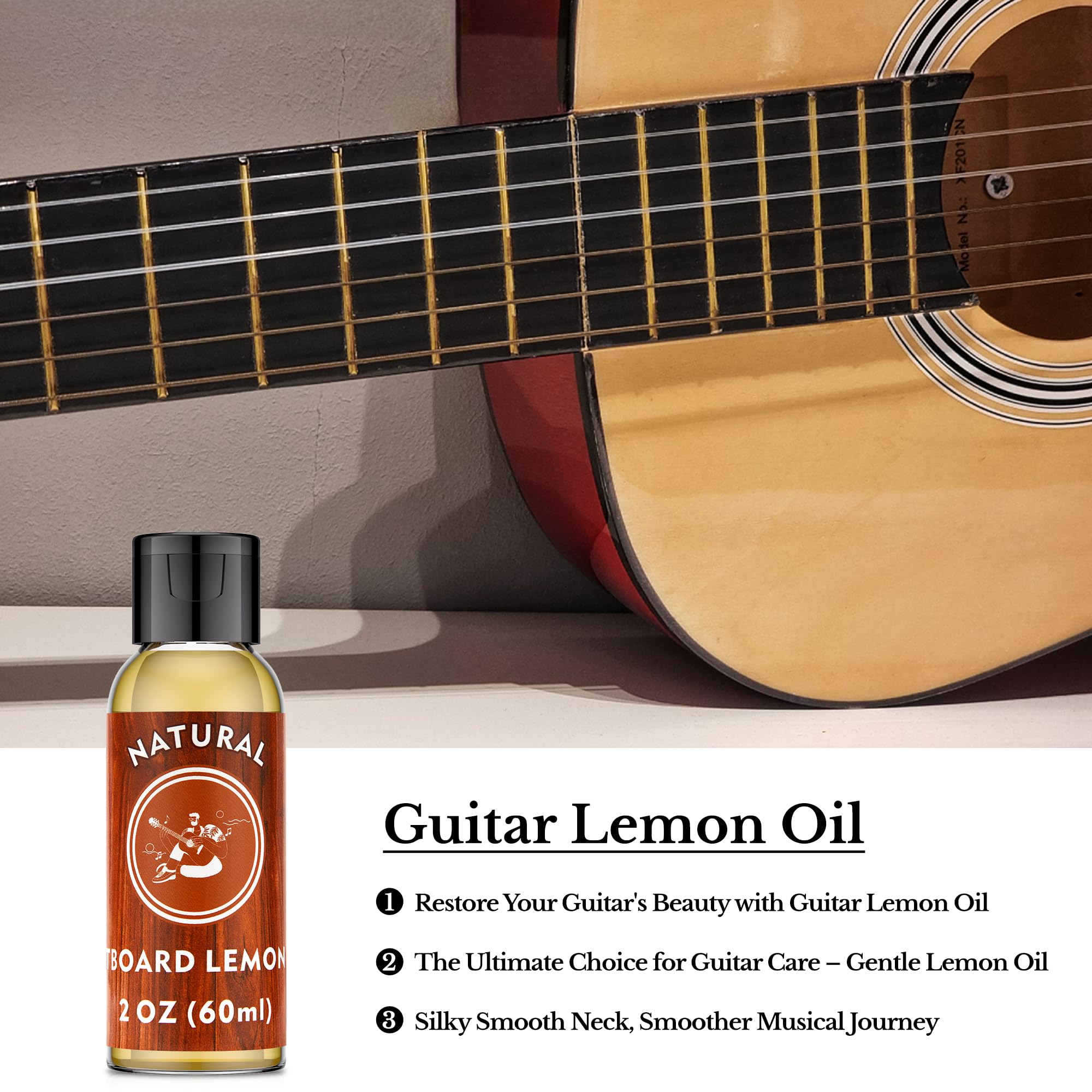 Deviser Guitar Cleaning,All In One Kit,Fretboard Lemon Oil,Polish,Guitar String-Cleaner,Guitar String Winder,Cleaning Cloth For