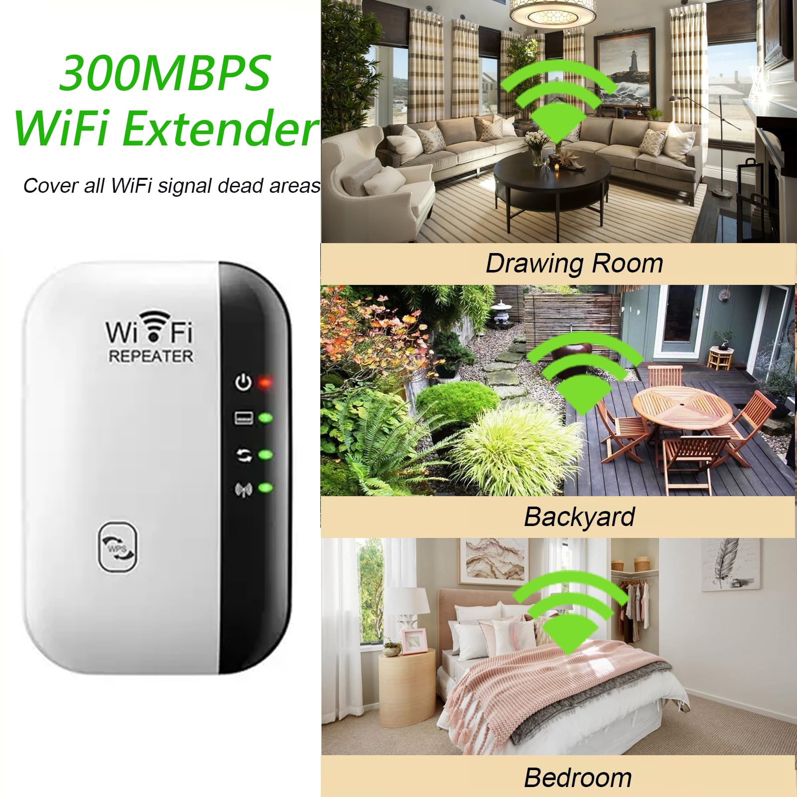 Fast Wifi Extender Signal Booster For Home, Long Range Wifi Repeater   Up To 5000 Sq.Ft Coverage, Easy Set Up Wifi Repeater Wire