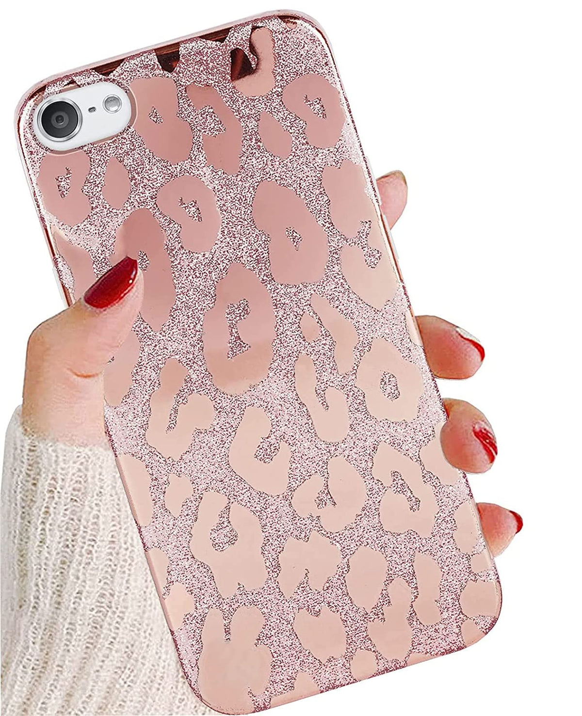 Ipod Touch 7Th Generation Case, J.West Ipod Touch 6 Ipod 5 Case, Luxury Saprkle Bling Glitter Metallic Leopard Print Design Soft
