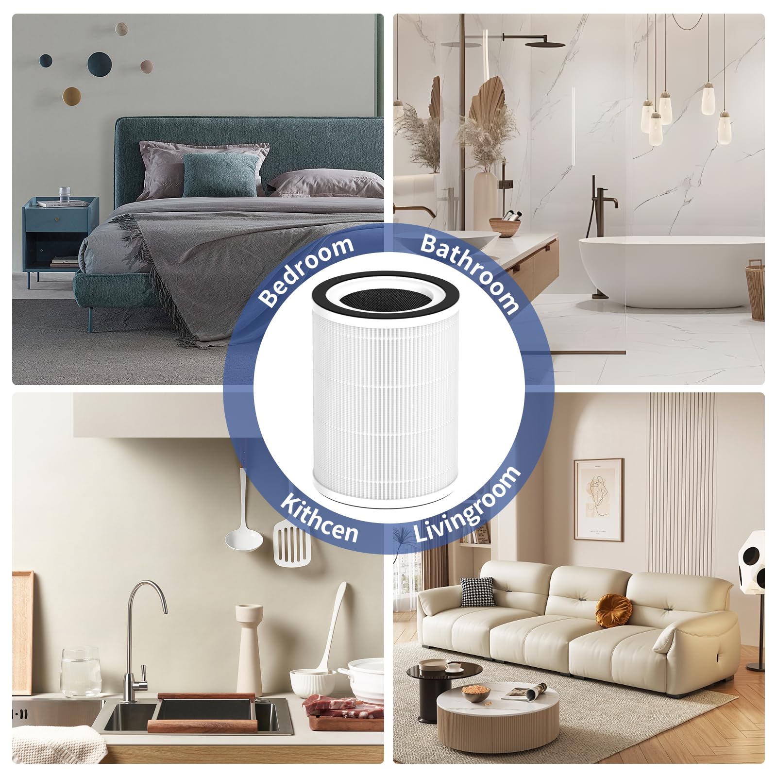 Breabetter 1 Pack Kilo True Hepa Replacement Filter Compatible With Afloia Purifier Kilo And Kilo Pro, Miro And Miro Pro, And Mo