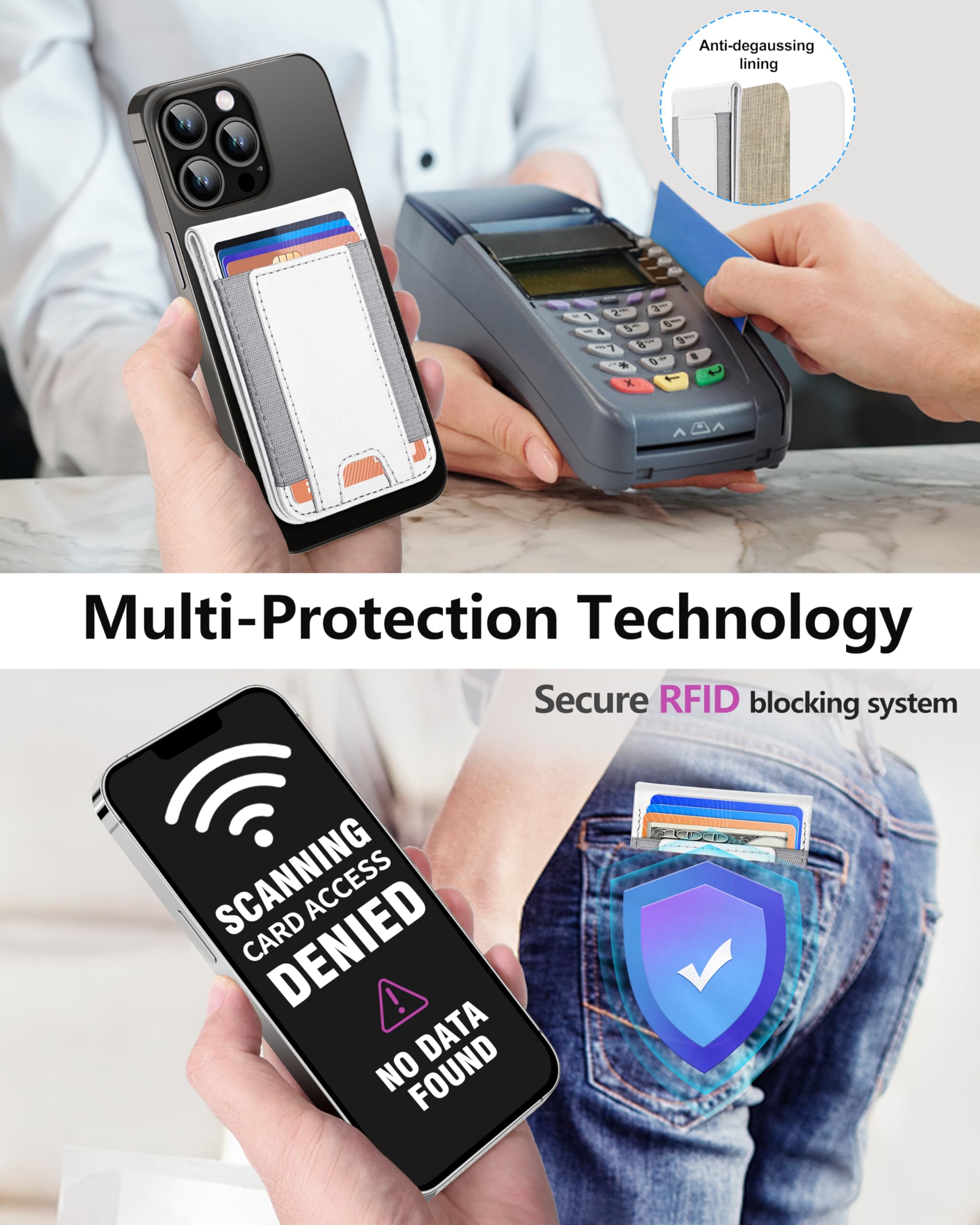 For Magsafe Wallet, Up Grade With Iphone Wallet And Adjustable Stand, Open Id Window, Magnetic Wallet For Iphone 16/15 Pro Max/1