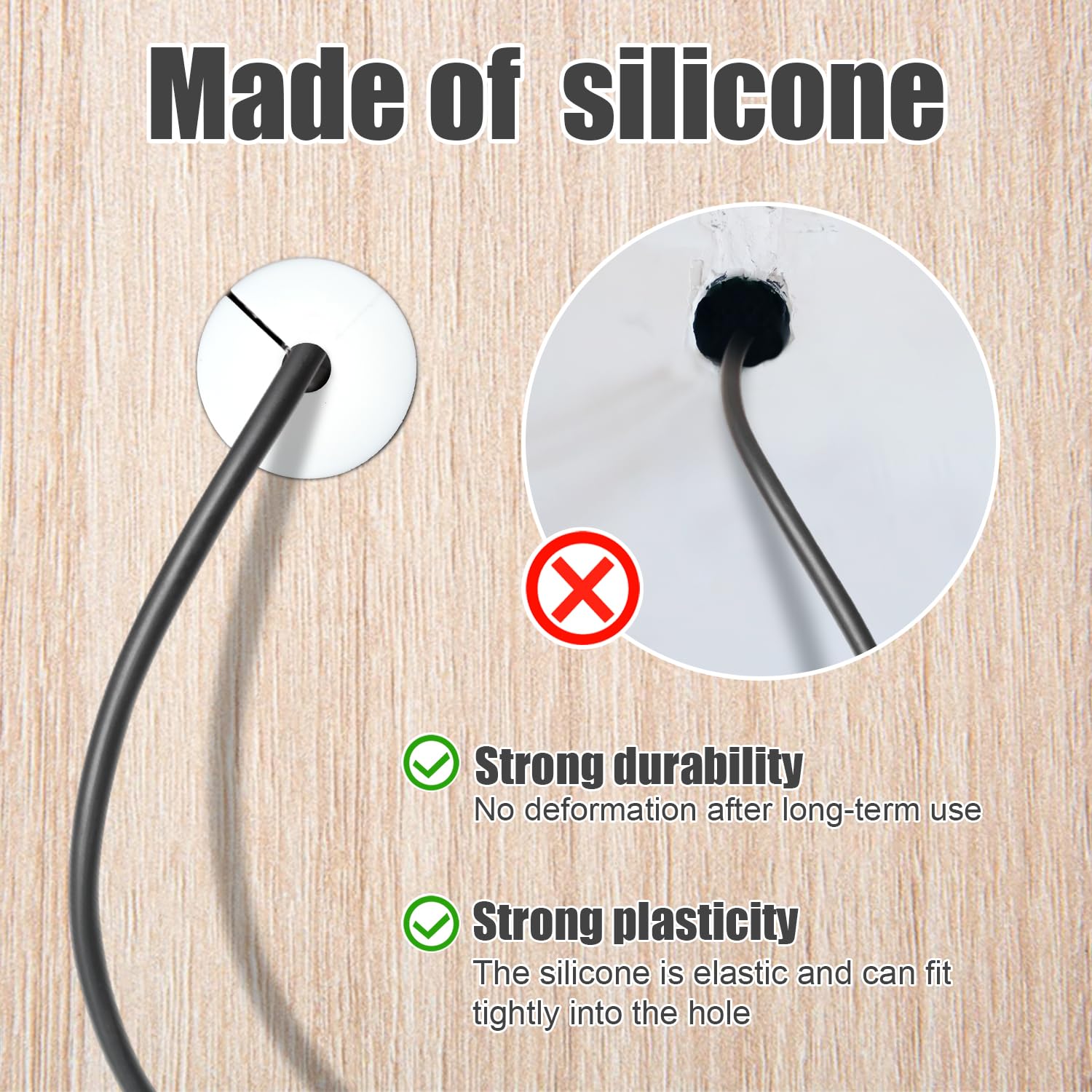 4Pcs Wall Hole Cable Routing Kit For Starlink, Silicone Cable Feed Through Bushings Wall Grommets For 1    Cables Cable Protecti