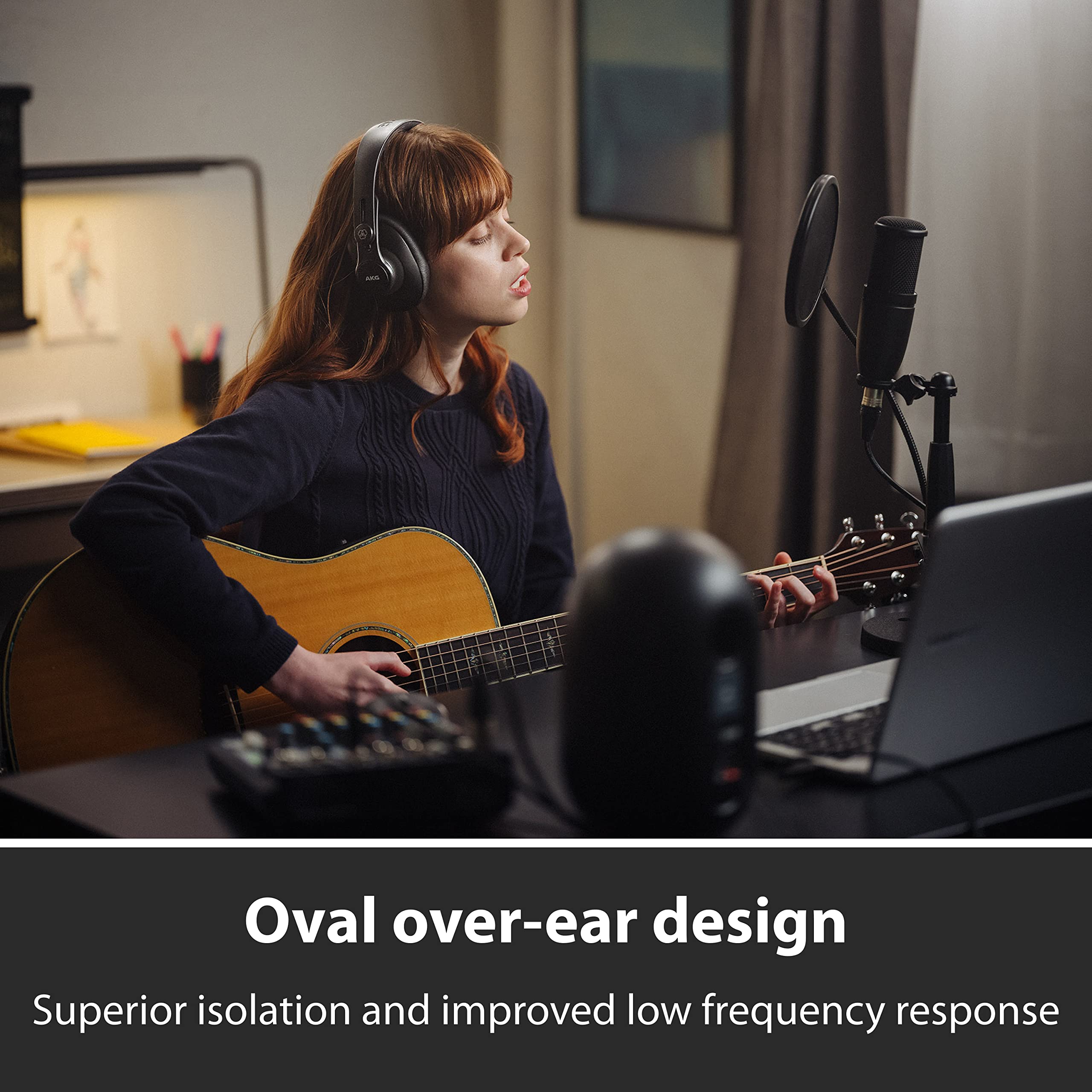 Akg K371 Closed Over Ear Studio Folding Headphones   Black