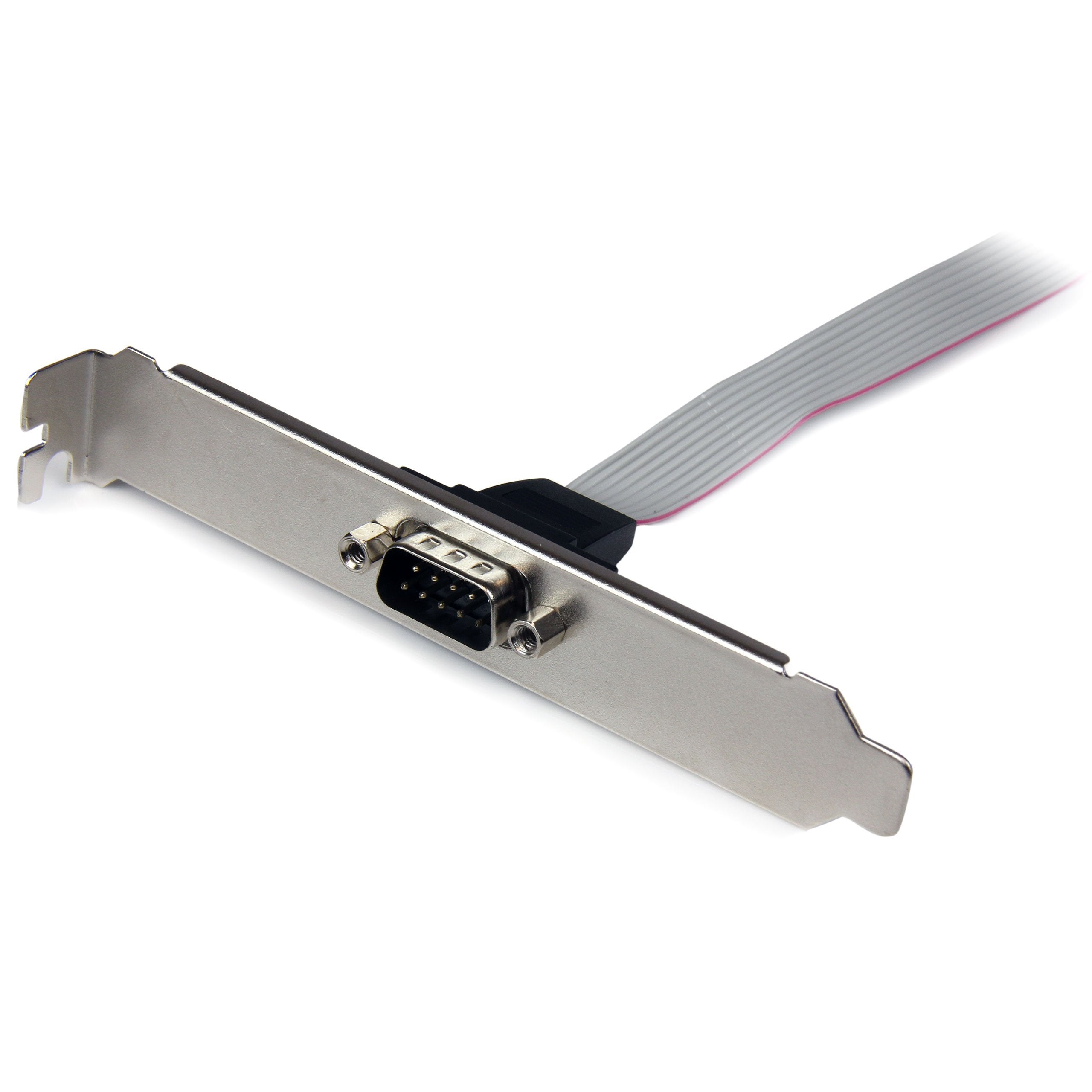 Startech.Com 16In (40Cm) 9 Pin Serial Male To 10 Pin Motherboard Header Slot Plate   Motherboard Serial Port Adapter (Plate9M16)