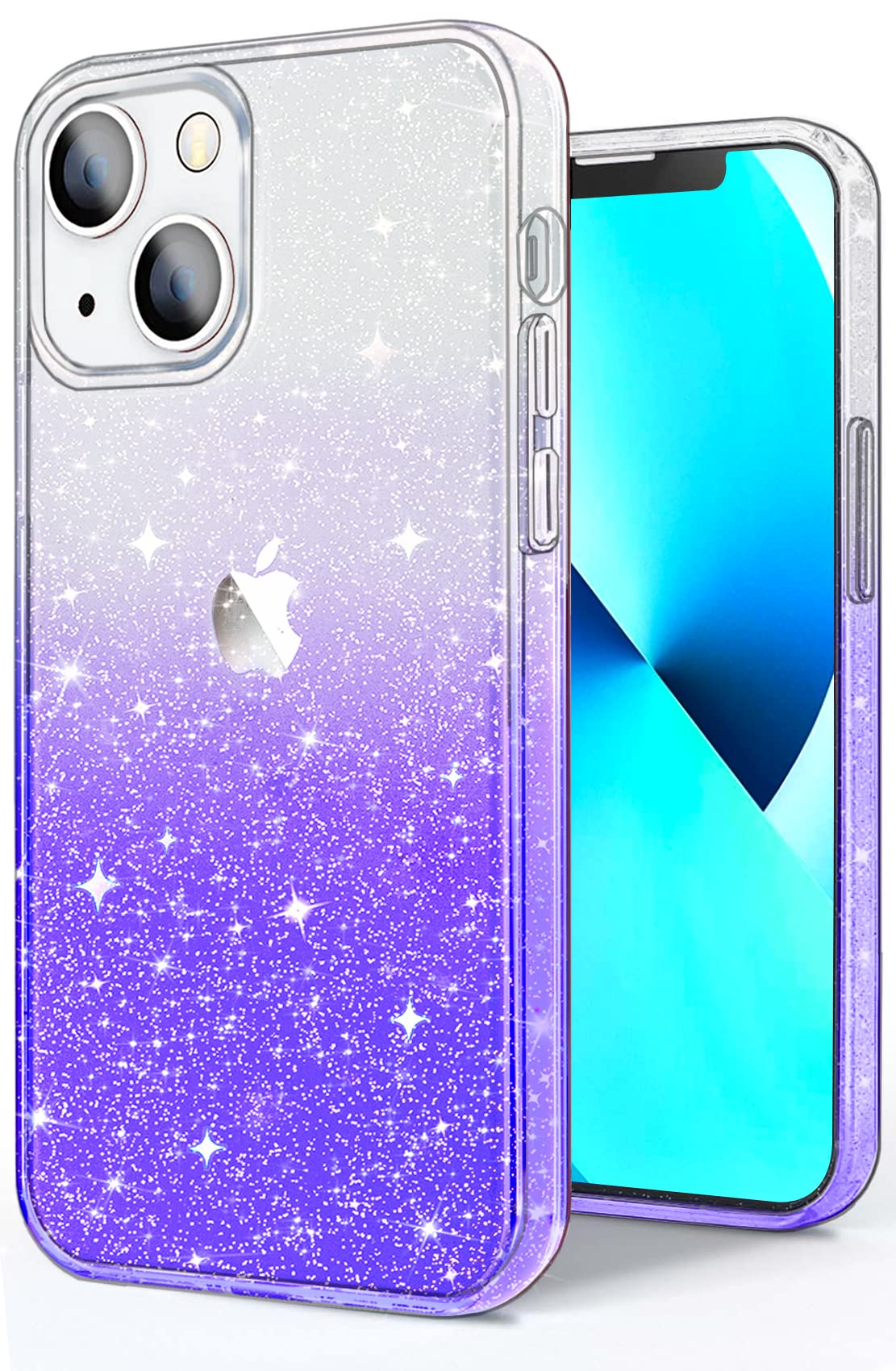 Jjgoo Compatible With Iphone 13 Case, Glitter Soft Tpu Shockproof Protective Bumper Cover, Sparkle Bling Sparkly Cute Slim Women