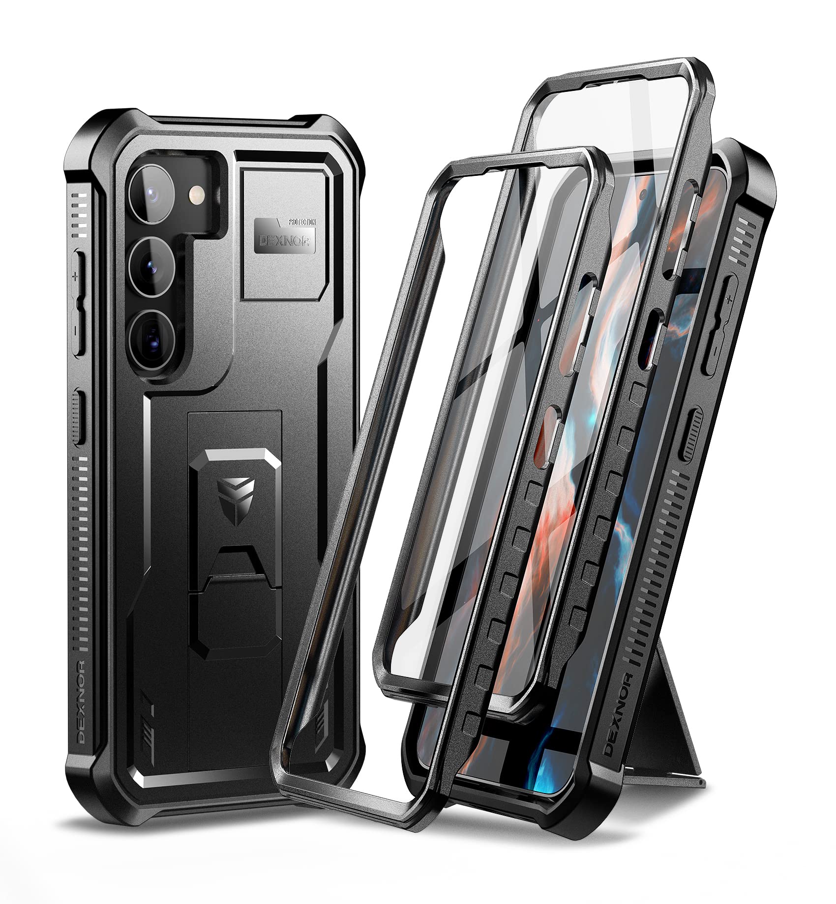 Dexnor Full Body Case for Samsung Galaxy S23 5G/6.1 inches, [Extra Front Frame] Heavy Duty Military Grade Protection Builtin Sc