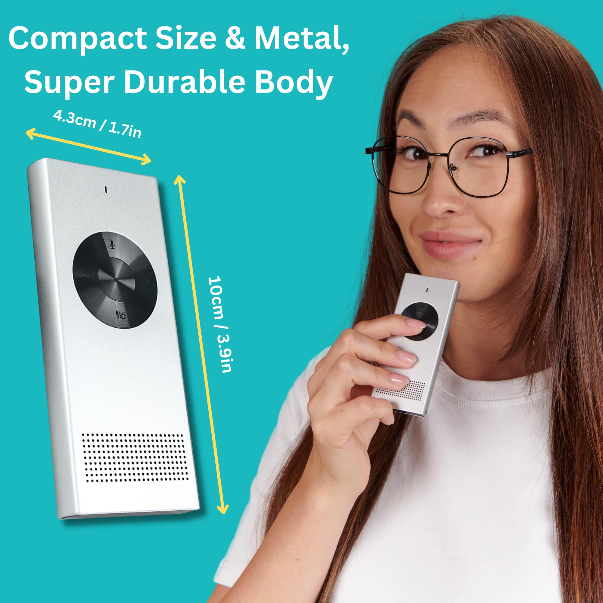 Enence Pro Language Translator Device, Real-Time Voice Translation, Instant Pocket Ai Translator Device, Support 60+ Languages.