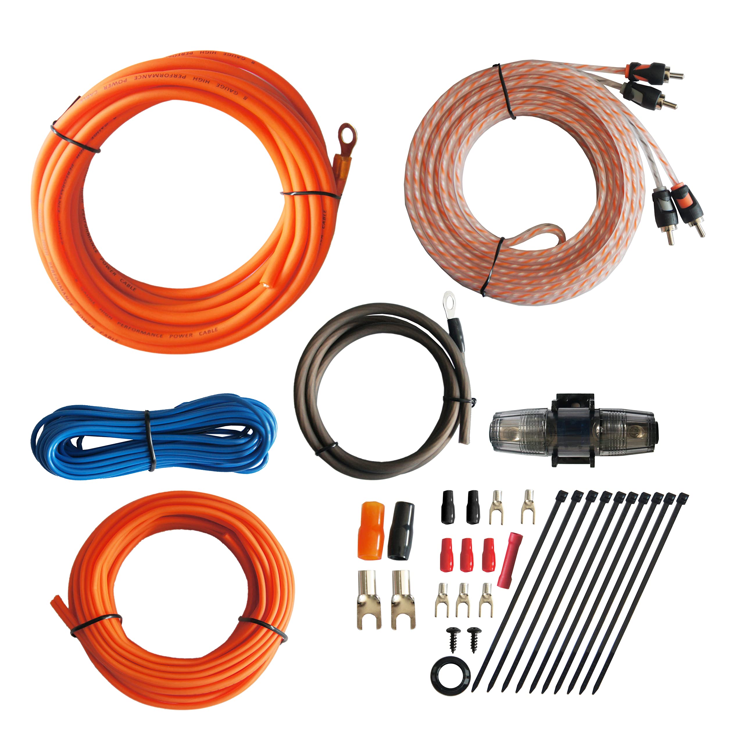 Rd Rock Direct True Spec 8 Gauge Car Audio Cable Amp Wiring Kit   2 Channel Cca Power Cable Amplifier Install Wiring Kit With Ti