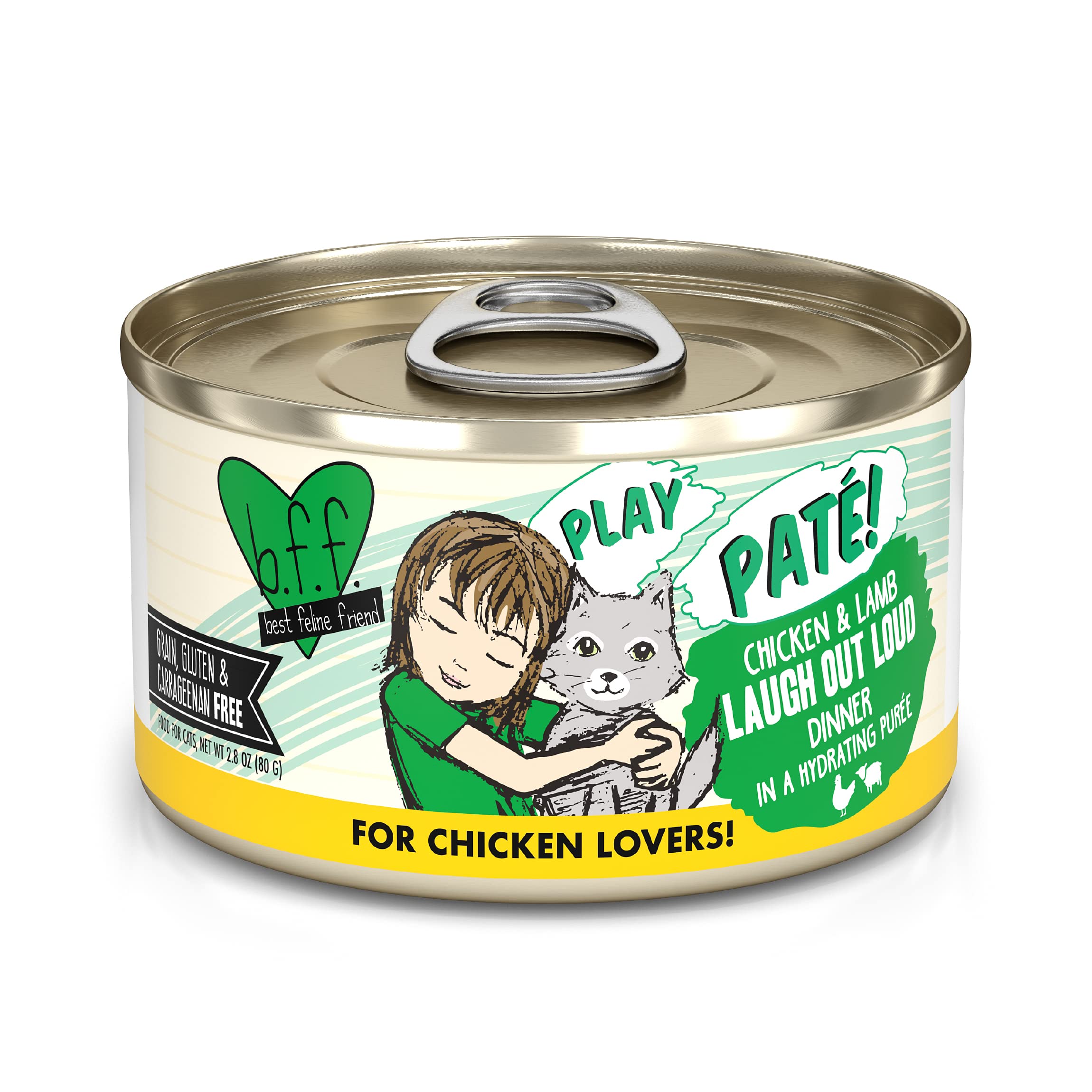 Bff Play   Best Feline Friend Pata Lovers, Aw Yeah, Chicken  Lamb Laugh Out Loud With Chicken  Lamb, 28Oz Can (Pack Of 12)