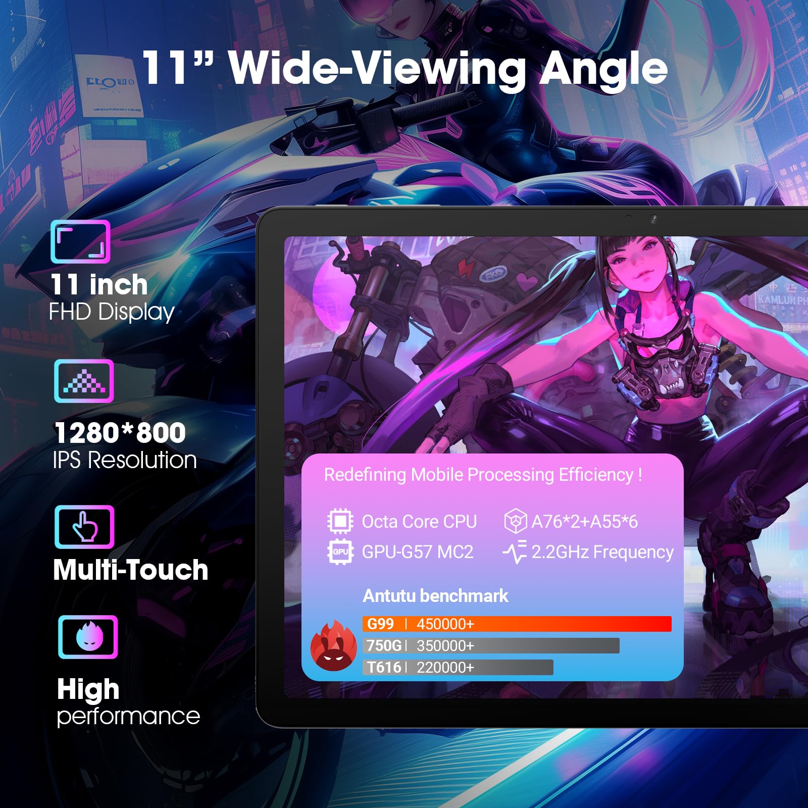 2025 Android 14 New Tablet 11 Inch Tablets For Adults And Kids,Mediatek Octa-Core Hd Isp Display Gray Android Gaming Tablet 12Gb