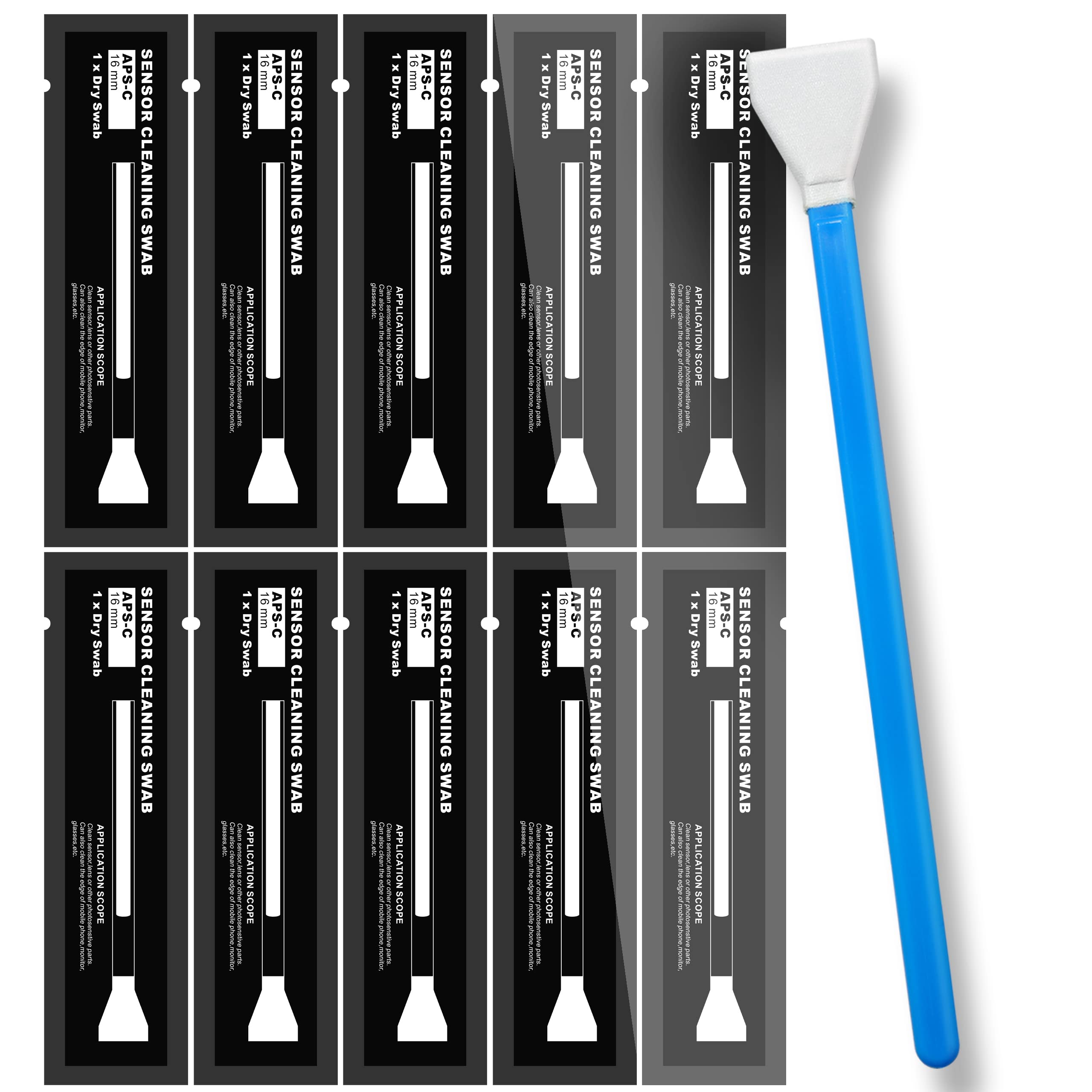 Aawipes Sensor Cleaning Swabs For Aps C Sensors Of Ddr Dslr Or Slr Camera (10 Packs Of 16 Mm Sensor Cleaning Swabs) (Hcs 16 10)