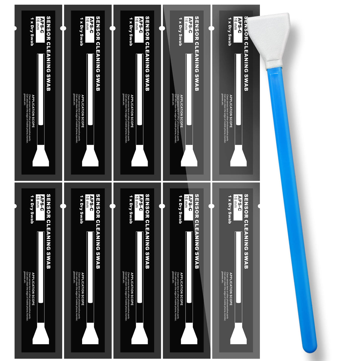 Aawipes Sensor Cleaning Swabs For Aps C Sensors Of Ddr Dslr Or Slr Camera (10 Packs Of 16 Mm Sensor Cleaning Swabs) (Hcs 16 10)