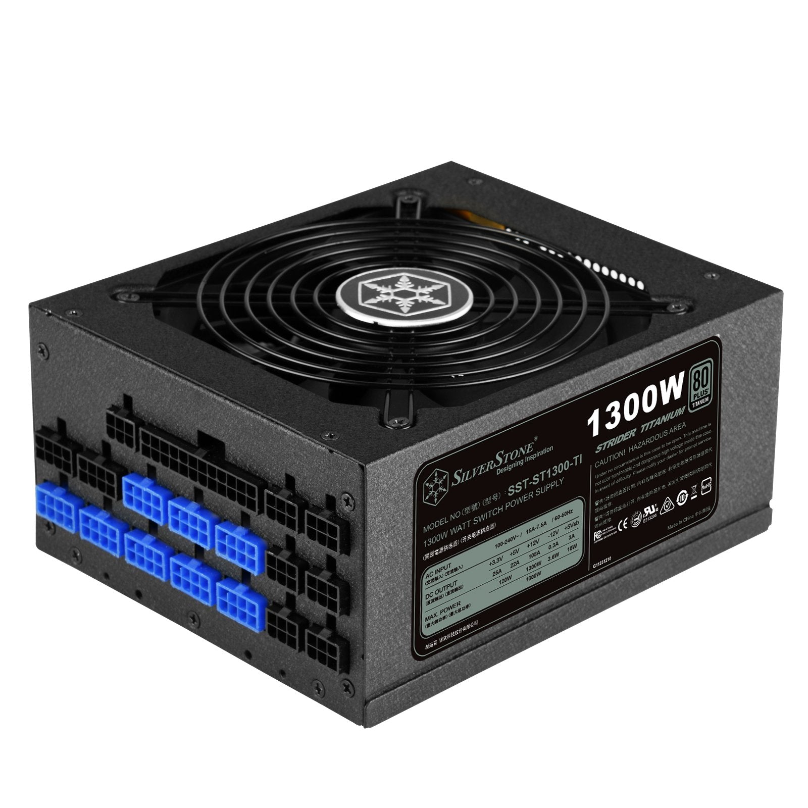 Silverstone Technology St1300 Ti, 80 Plus Titanium 1300W Fully Modular Atx/Ps2 Power Supply, Sst St1300 Ti X