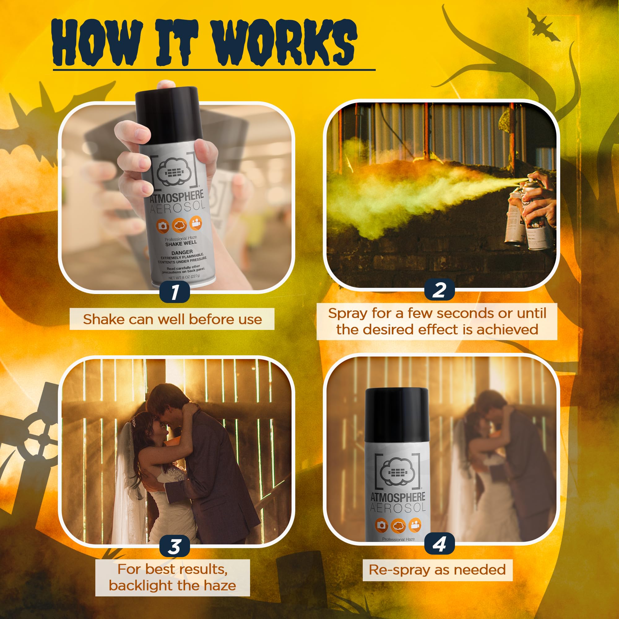 6 Pack   Haze/Fog Atmosphere Aerosol Spray For Photographers & Filmmakers   Photography Smoke And Light Ray Effects For Indoor A