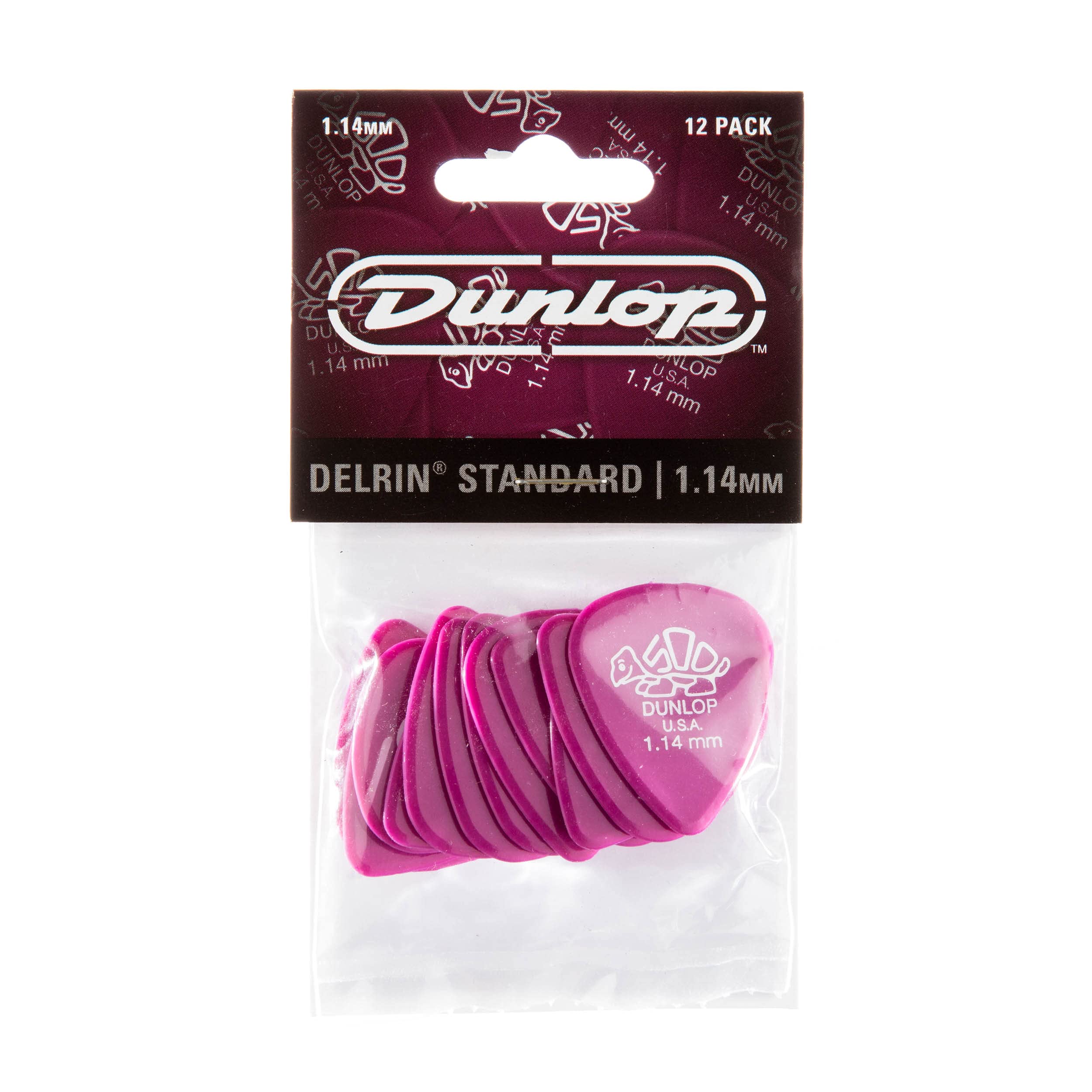 Dunlop 41P1.14 Delrin�, Magenta, 1.14Mm, 12/Player'S Pack