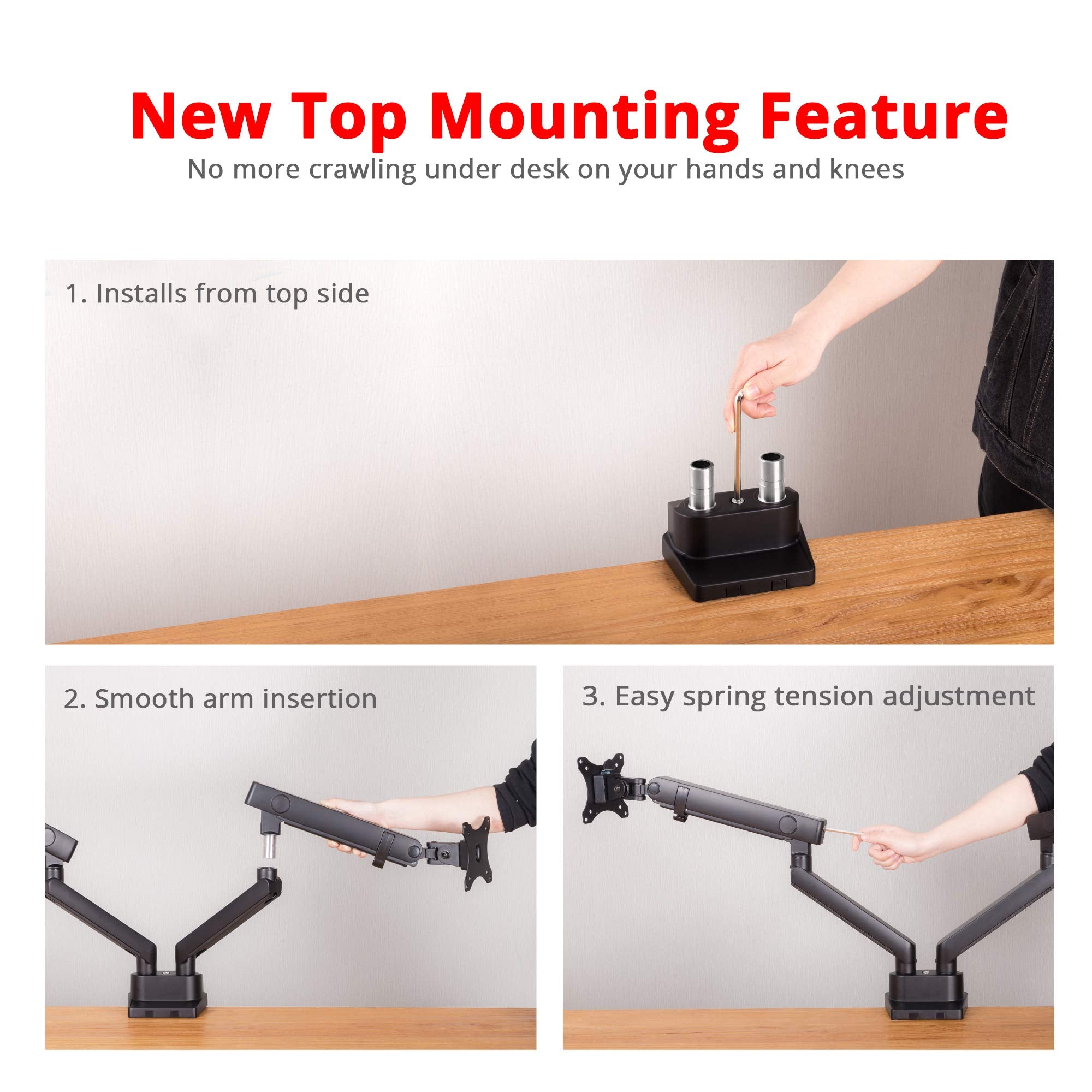 Siig Aluminum Mechanical Dual Monitor Arm Mount   Height Adjustable Desk Mount For 17In To 32In Screens   176Lbs Each Arm   Vesa