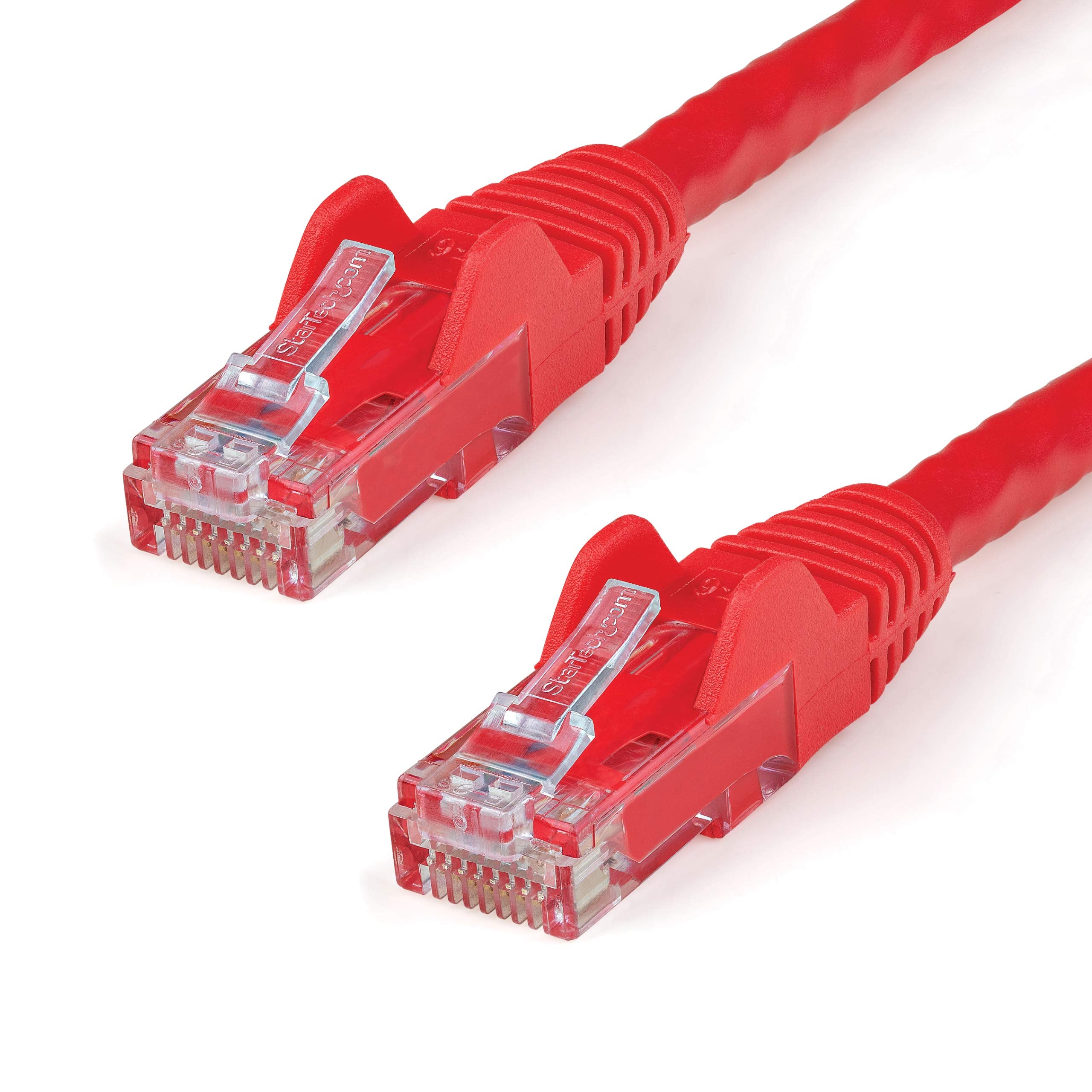 StarTech.com 9ft CAT6 Ethernet Cable   Red CAT 6 Gigabit Ethernet Wire  650MHz 100W PoE RJ45 UTP Network/Patch Cord Snagless w/Strain Relief Fluke Tested/Wiring is UL Certified/TIA (N6PATCH9RD)