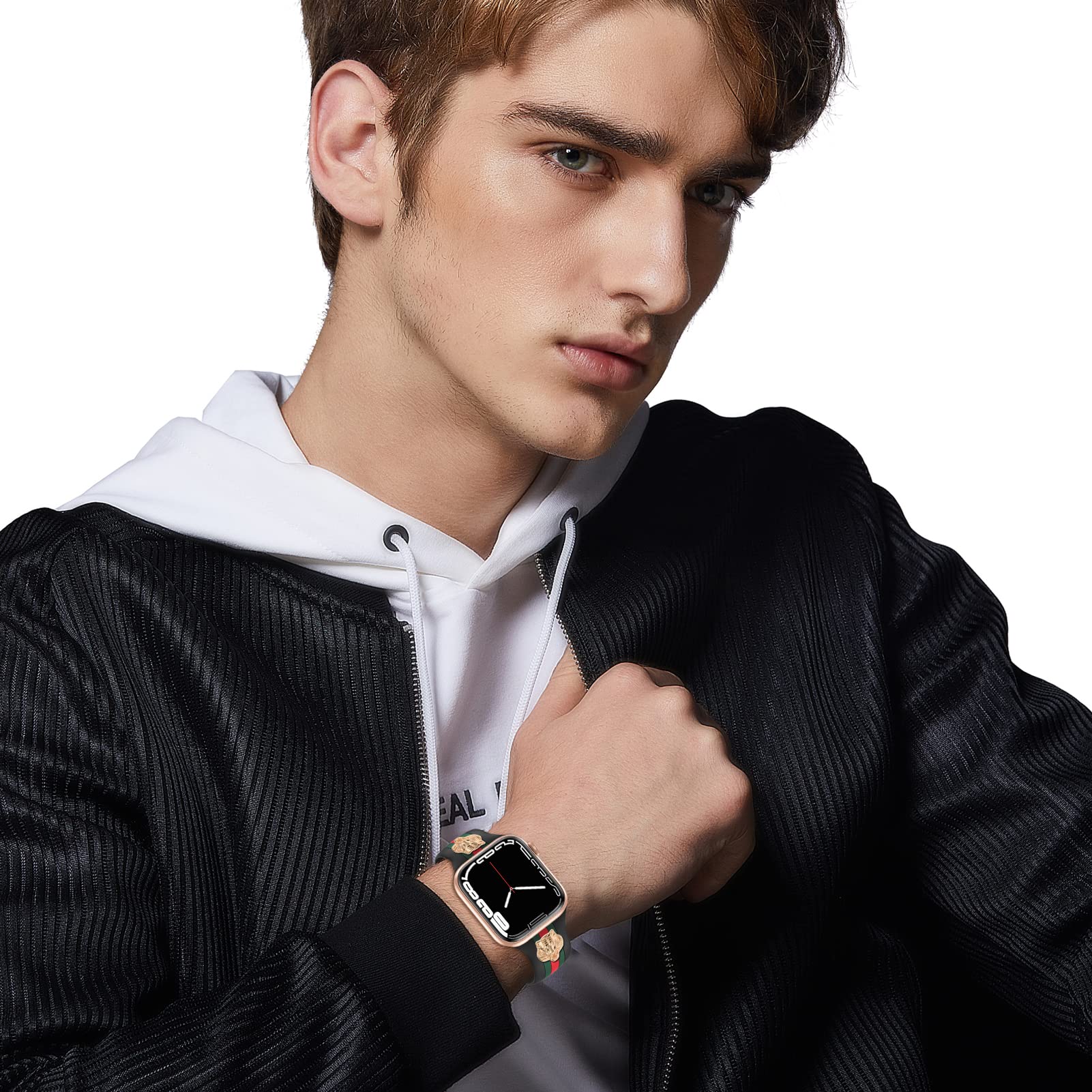 2 Pairs Watch Band Charms Compatible With Apple Watch Band 38Mm 40Mm 41Mm 42Mm 44Mm 45Mm 49Mm Men, Stylish Metal Designer Charms