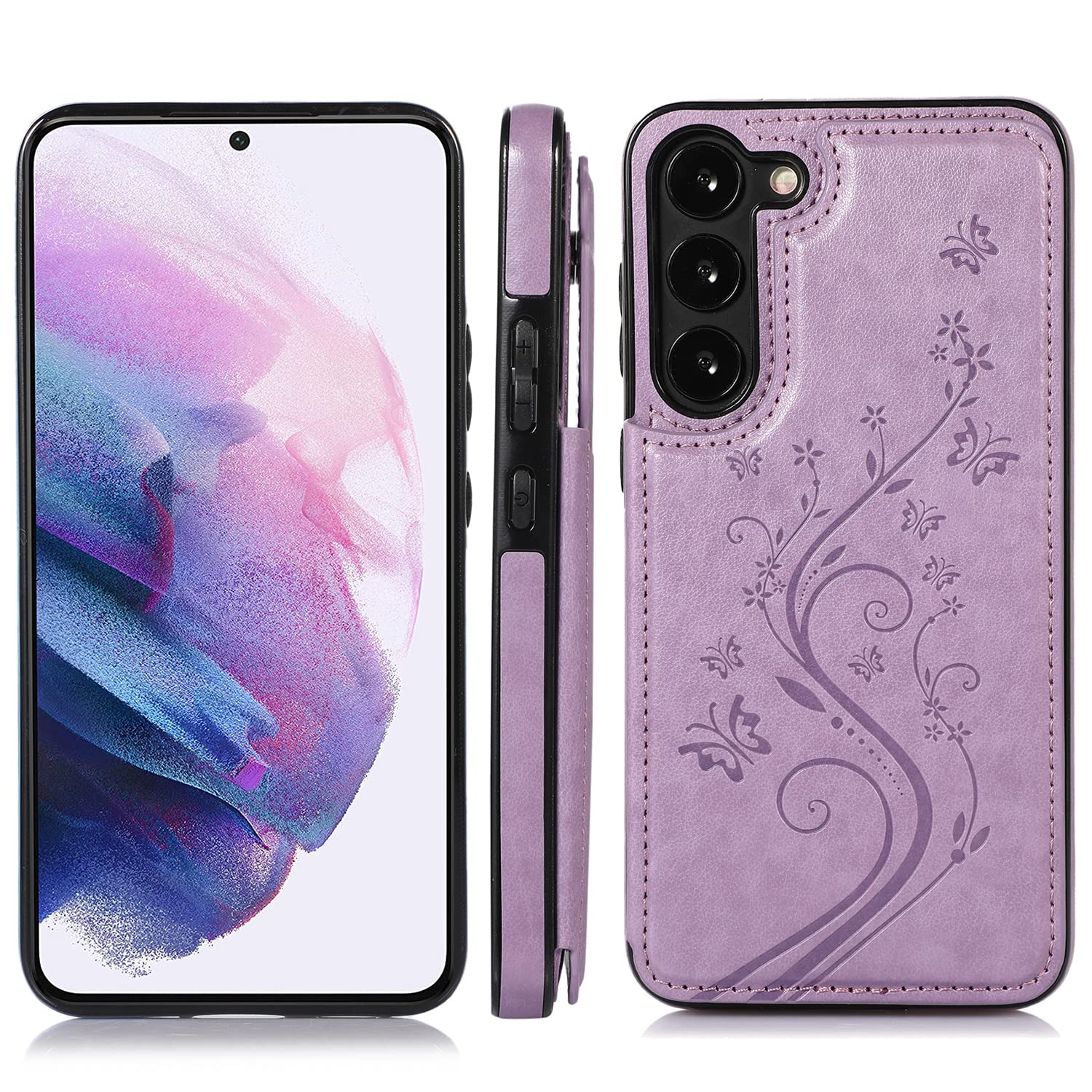 Asuwish Case For Samsung Galaxy S23 5G With Tempered Glass Screen Protector