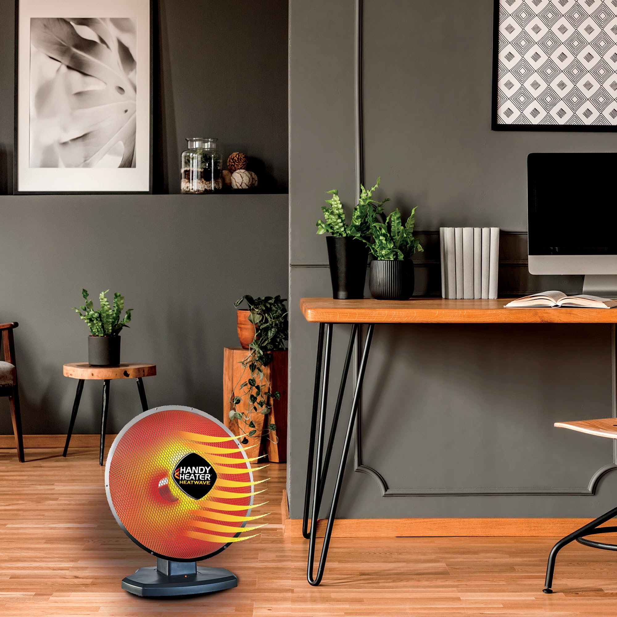 Handy Heater Heatwave Parabolic Oscillating Space Heater, 1500 Watts