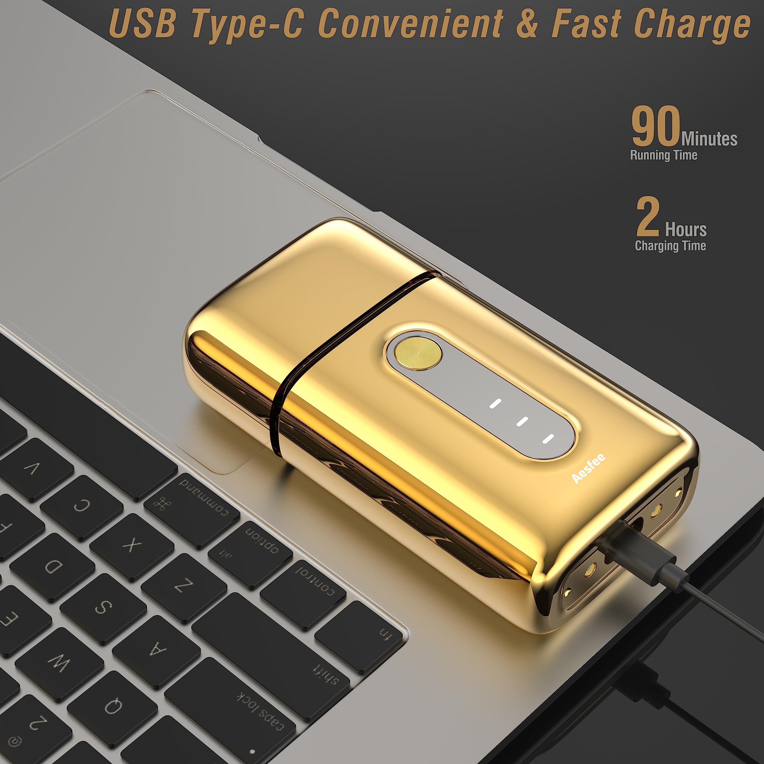 Electric Foil Shavers For Men Barbers   Dual Foils Shaver For Bald Head, Fades, Hairline With Gold Titanium Foil Cutters   Preci