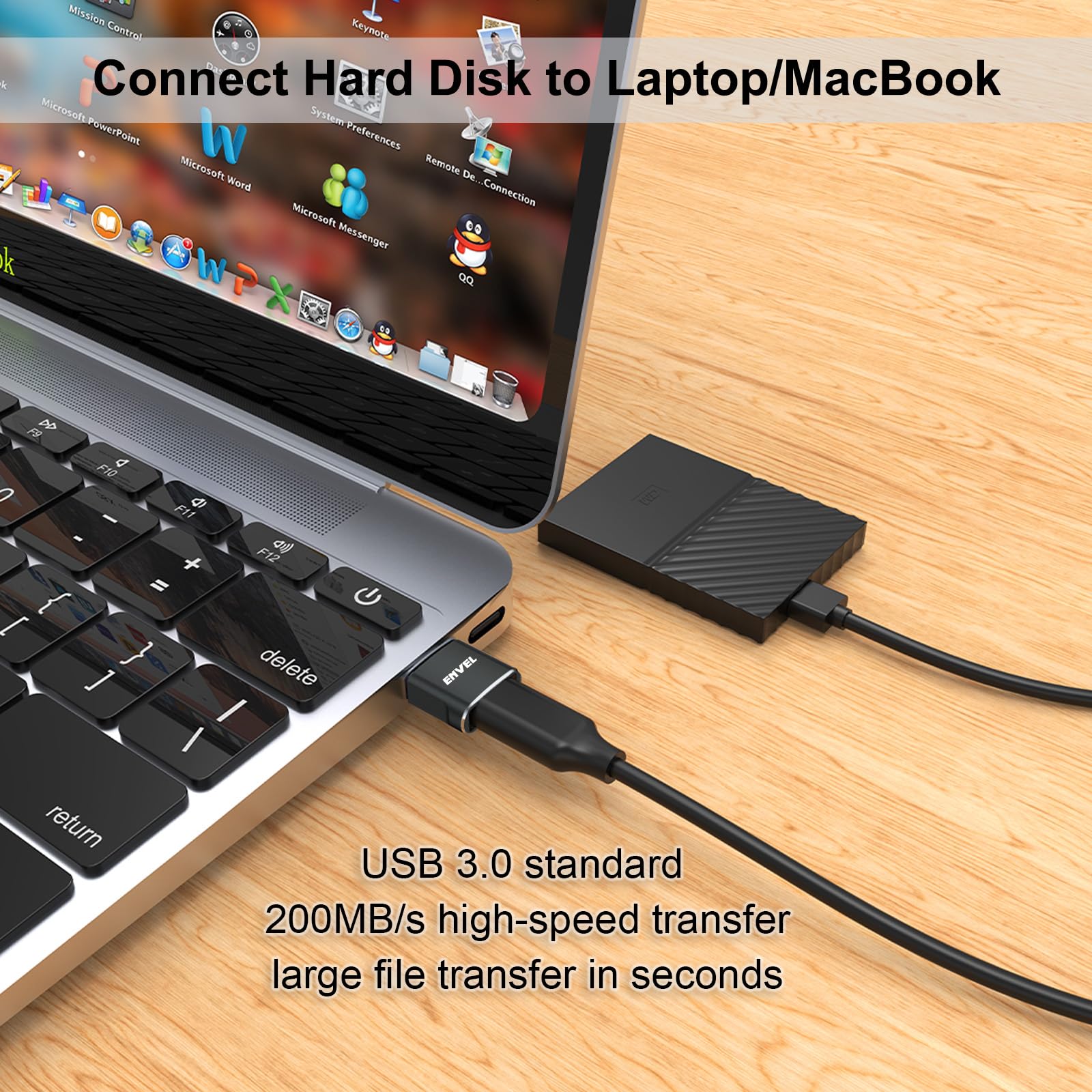 Envel Usb C To Usb Adapter, 10 Gbps Usb 3.2 To Usb C Adapter Usb Type-C Otg Charger Converter, Compatible With Apple Watch Iphon