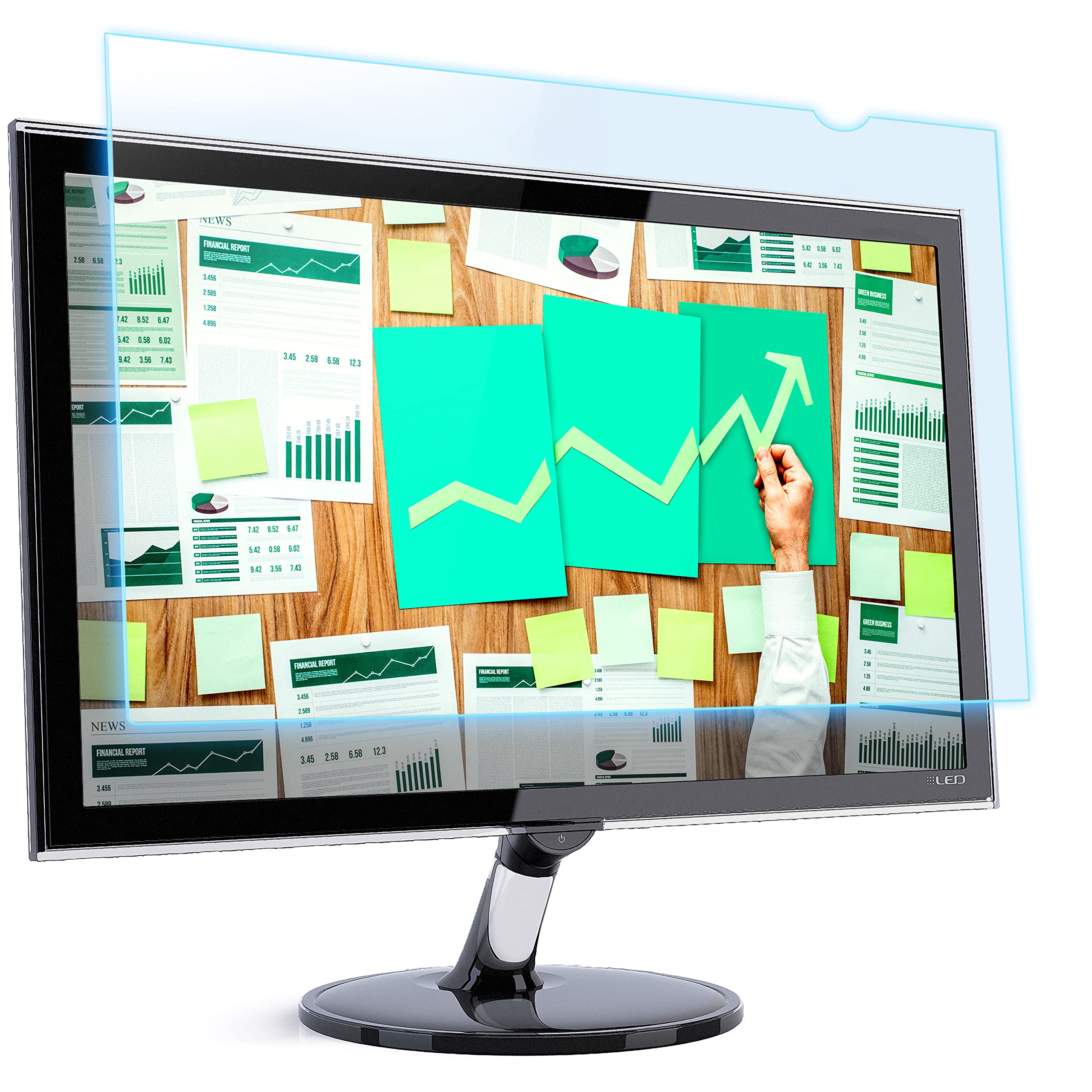 23 Inch Anti Glare Blue Light Blocking Screen Protector Panel For 16:9 Widescreen Computer Monitor And Laptop   Pc Anti Uv Eye P