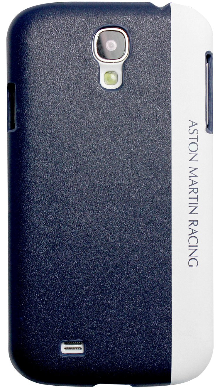 Aston Martin Racing Mobile Phone Leather Case - Retail Packaging - Deep Blue/White