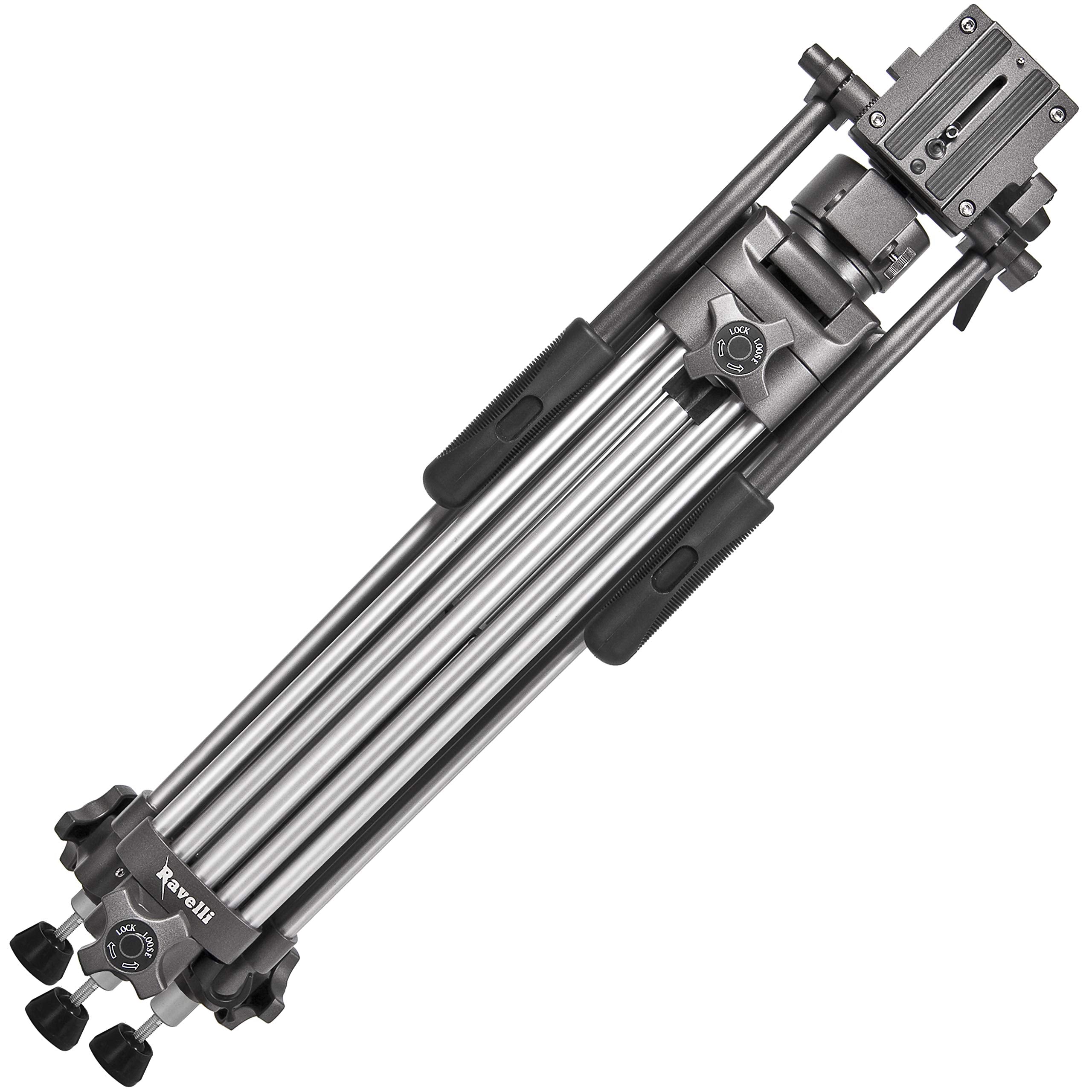 Ravelli Avtp Professional 55' 65Mm Video Camera Tripod With Fluid Drag Head
