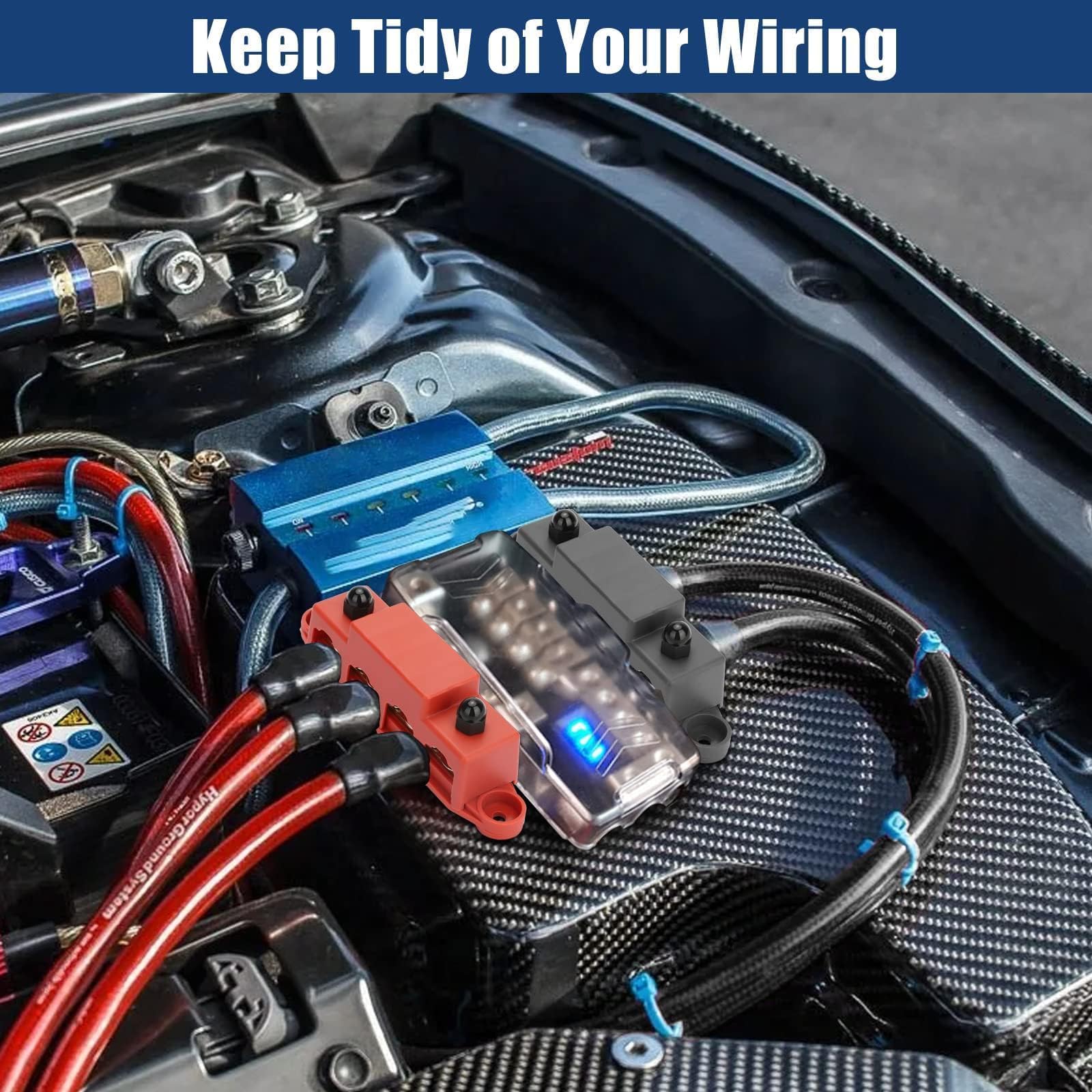 Linkstyle Power Distribution Block Bus Bar, 250A 12V 48V Marine Battery Busbar Terminal Block,For Automotive Car Rv Boat Solar S