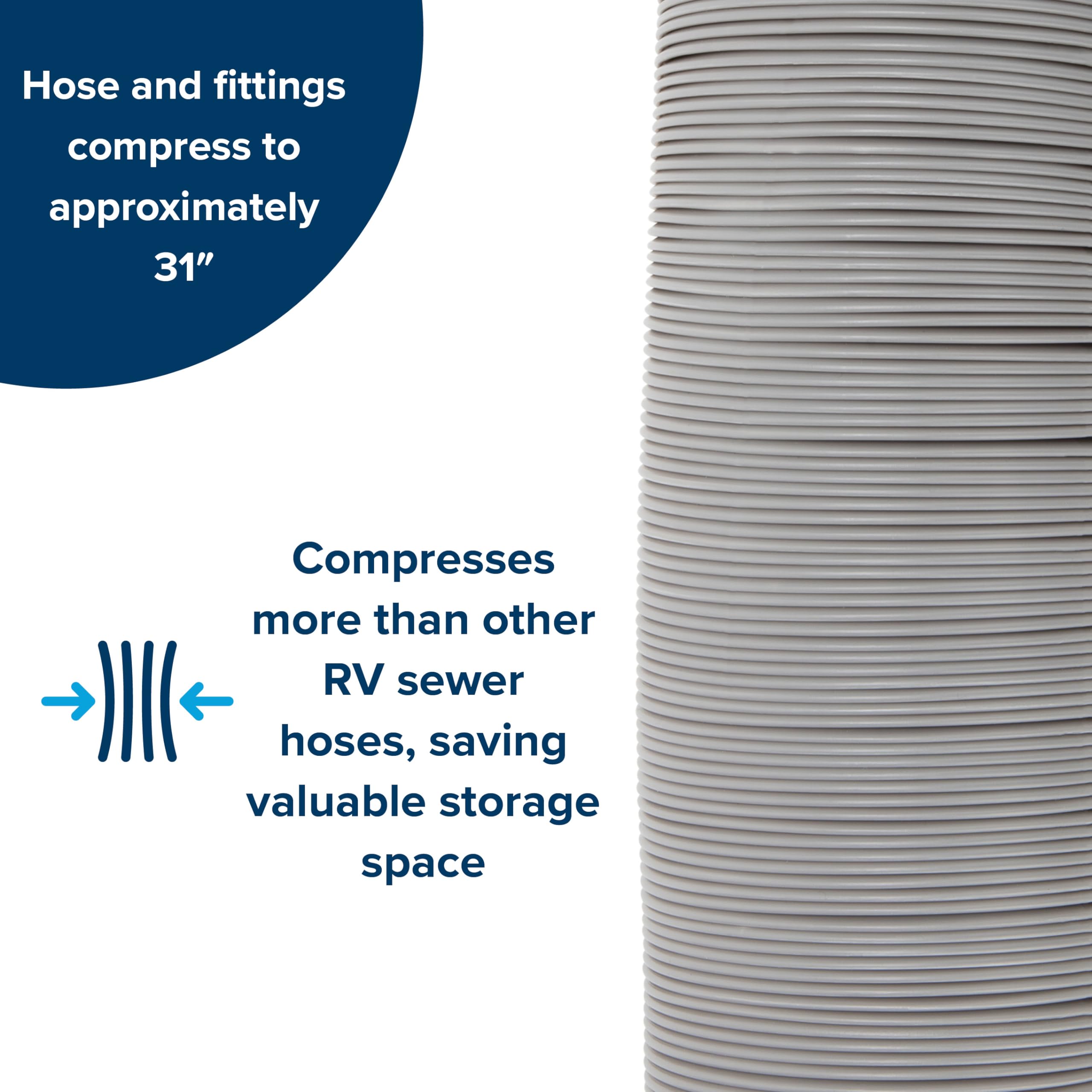 Camco Rhino X 20-Ft Camper/Rv Sewer Hose Kit - (2) 10-Ft Heavy Duty Rv Septic Hoses - Designed To Hold Shape & Stay In-Place - I,WBAUVB0CBNJDGTC